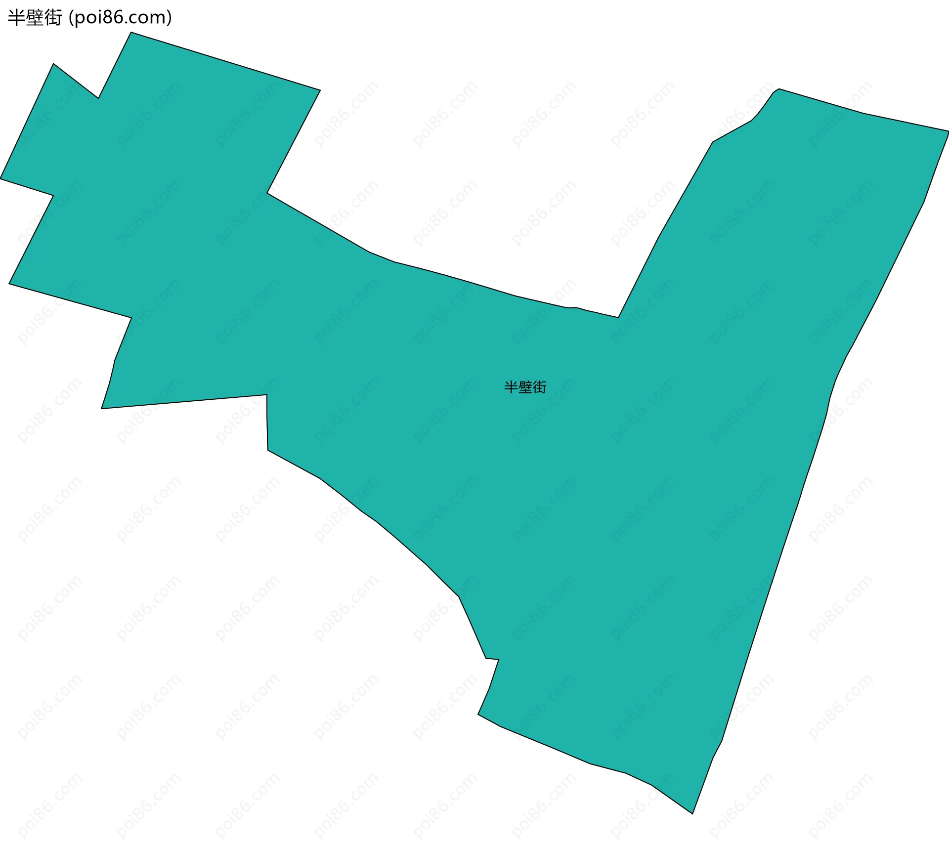半壁街边界地图