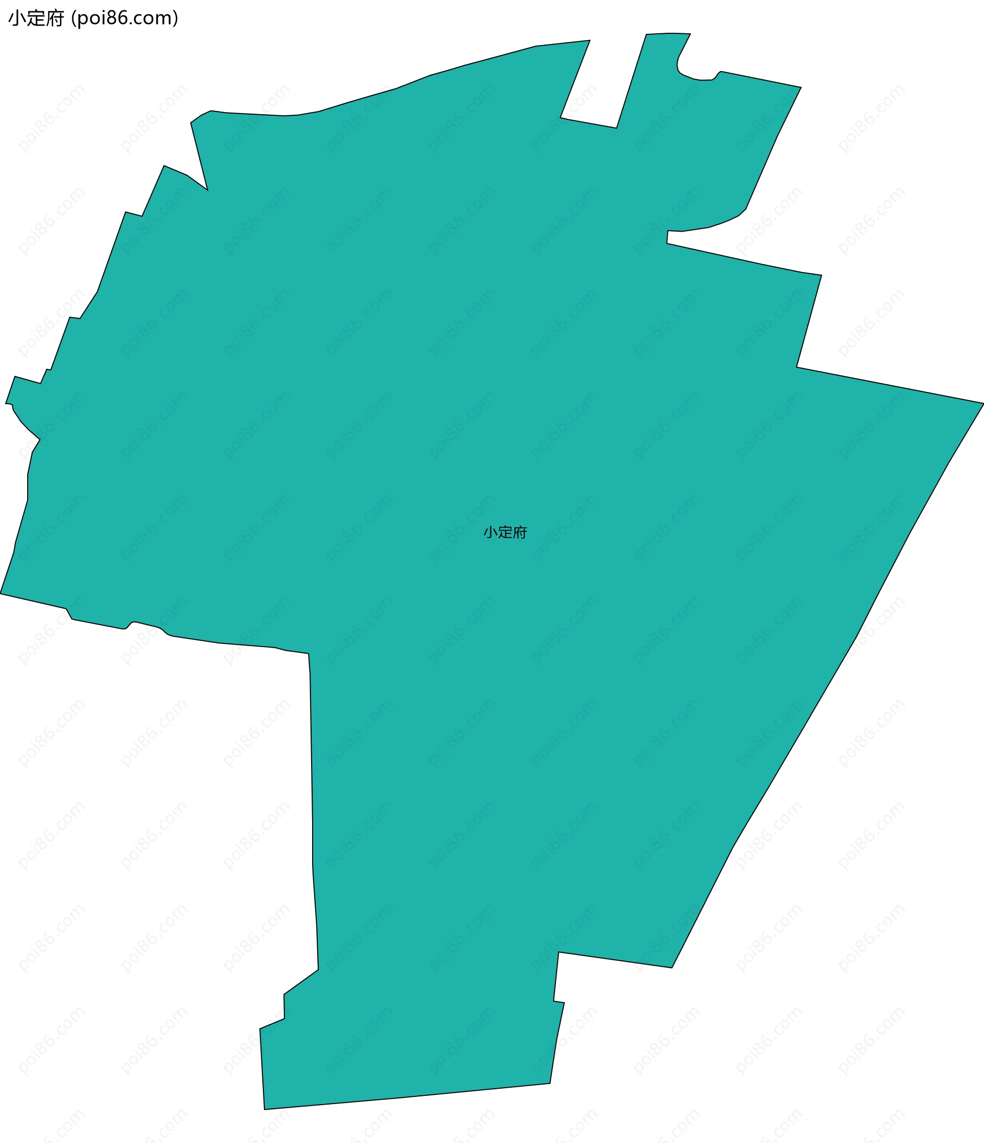 小定府边界地图