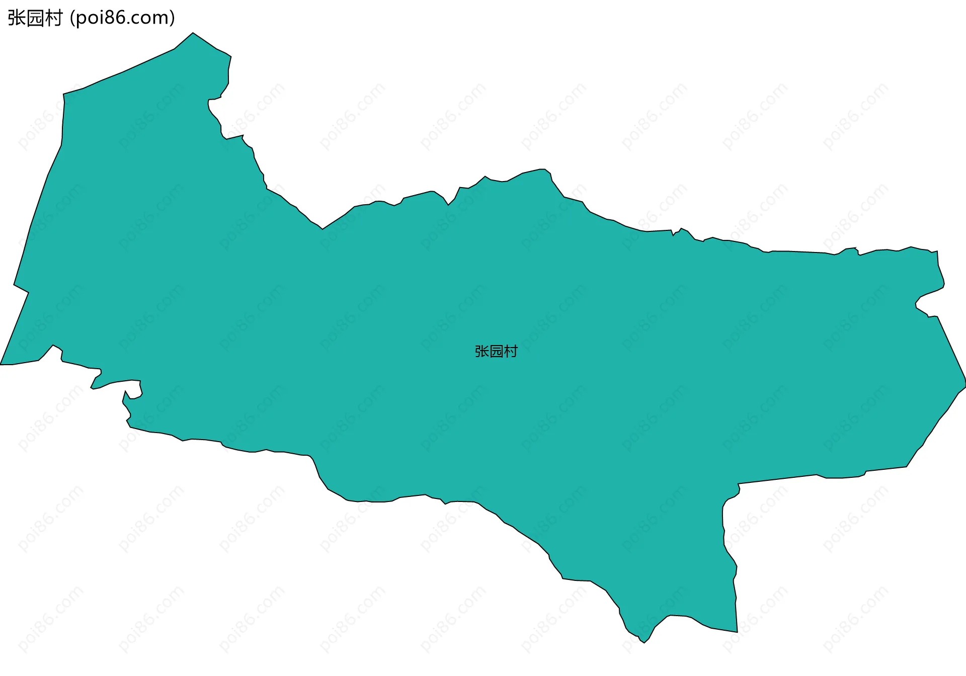 张园村边界地图