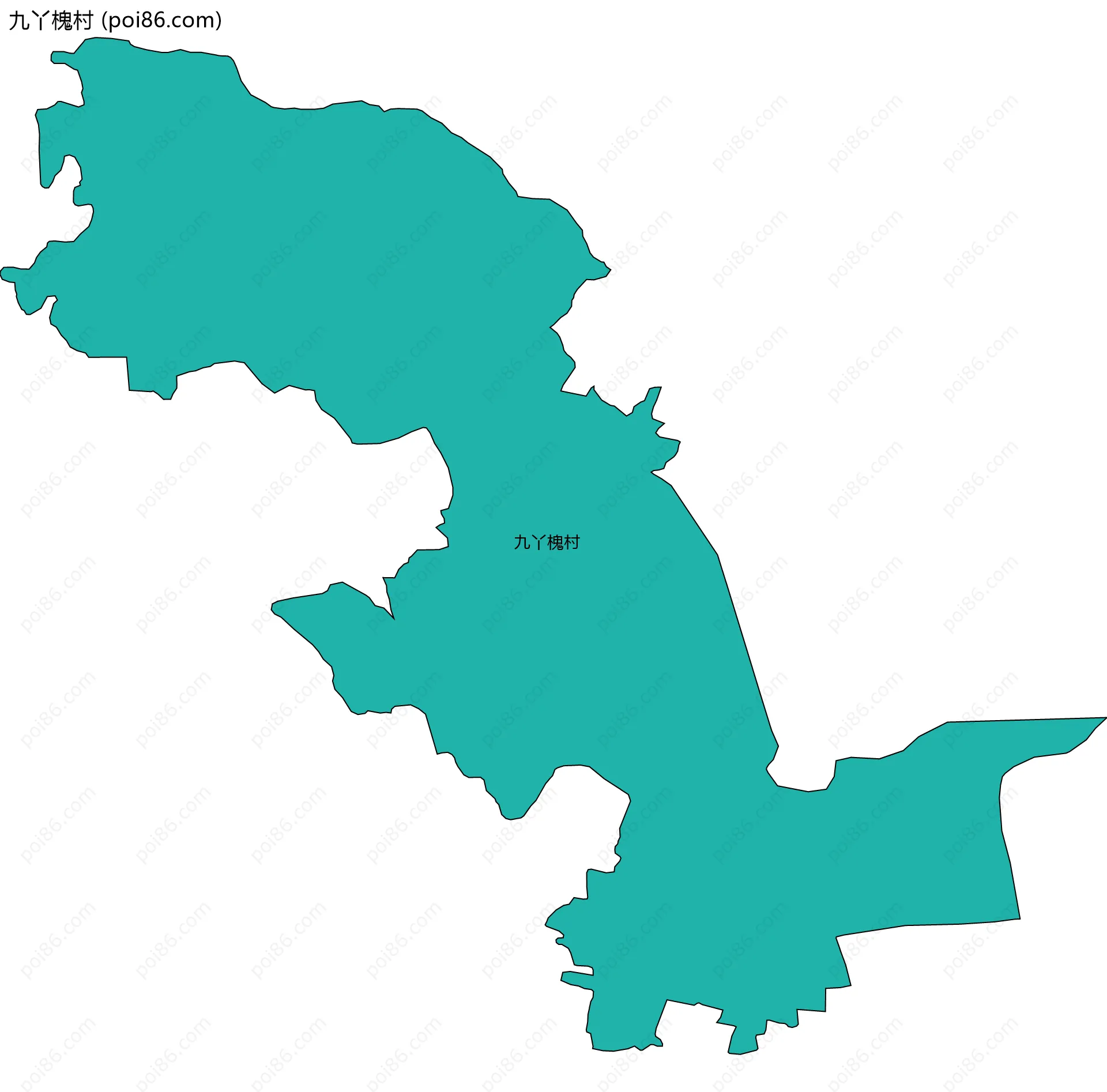 九丫槐村边界地图