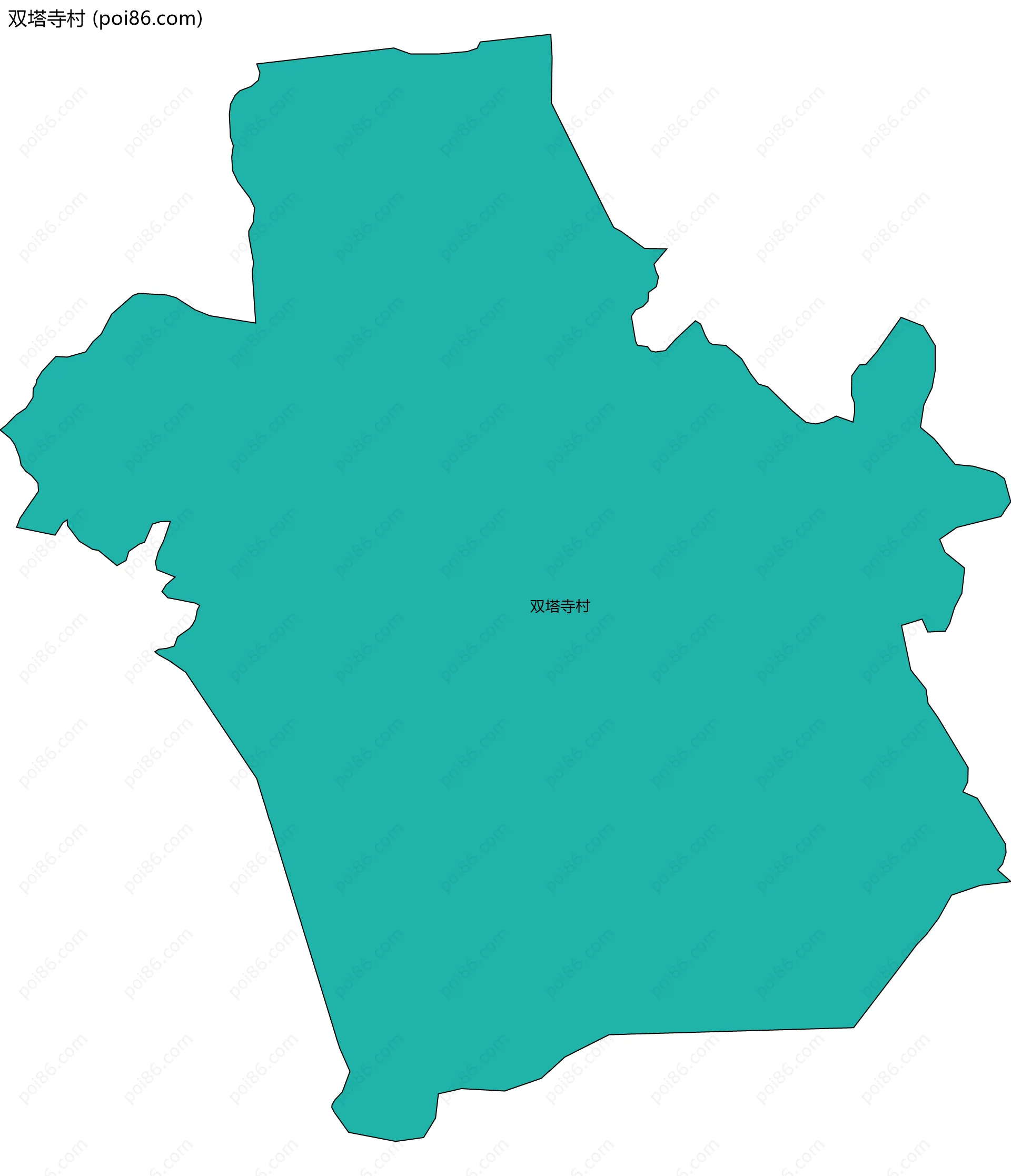 双塔寺村边界地图