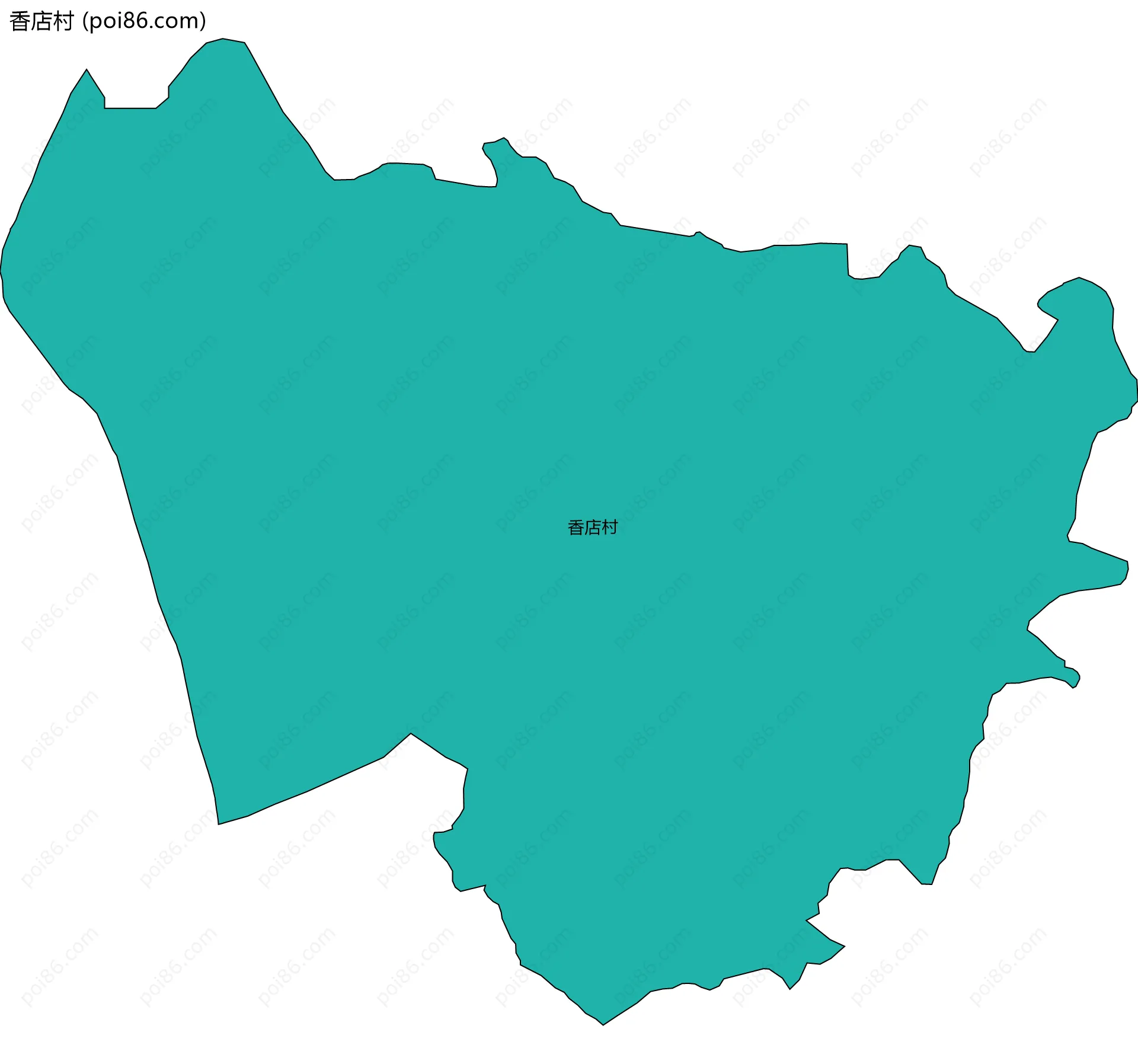 香店村边界地图