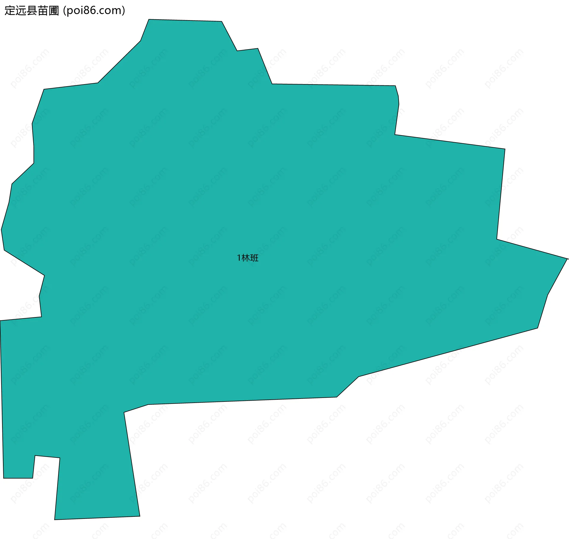 定远县苗圃边界地图(五级行政区划)