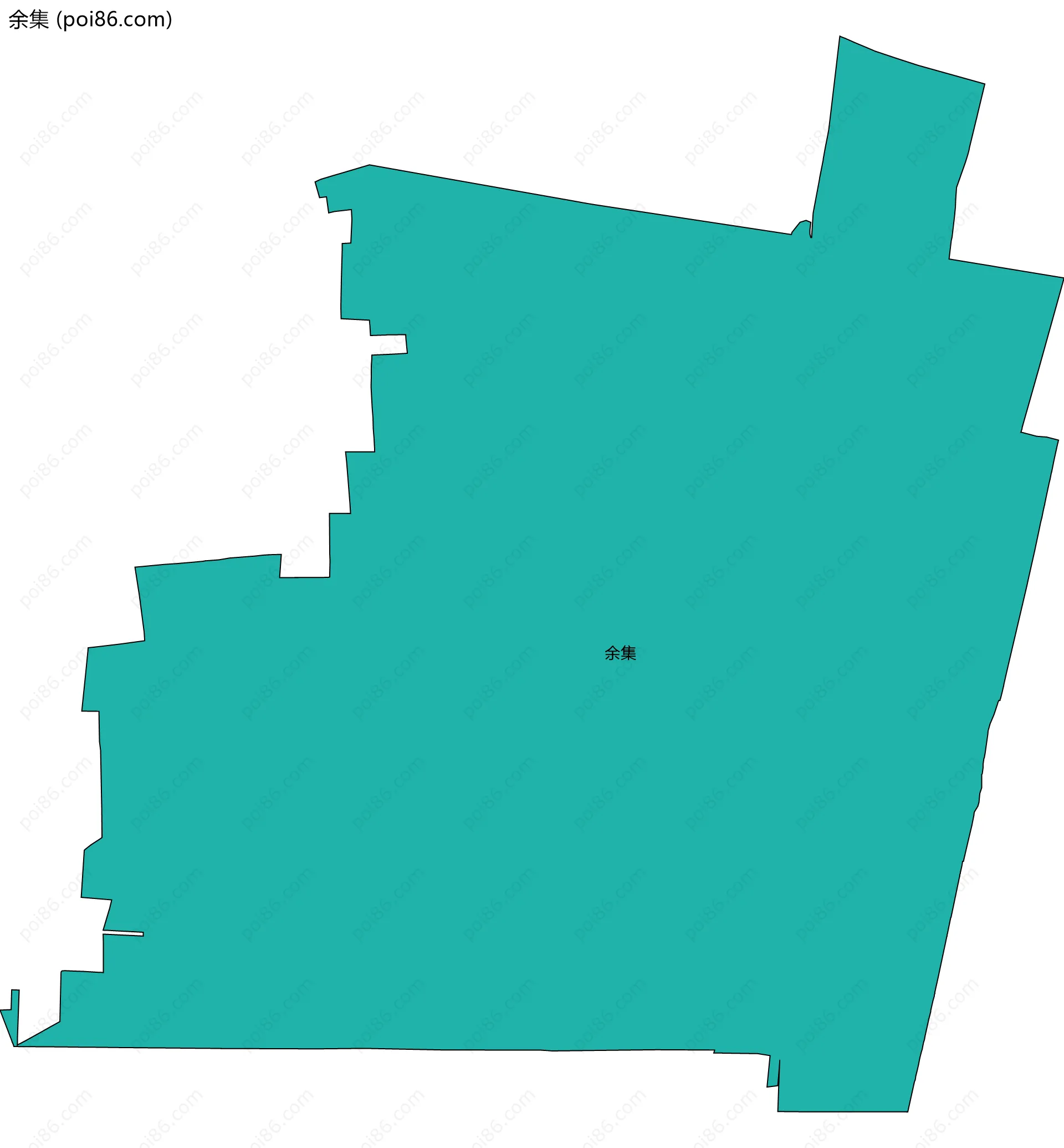 余集边界地图