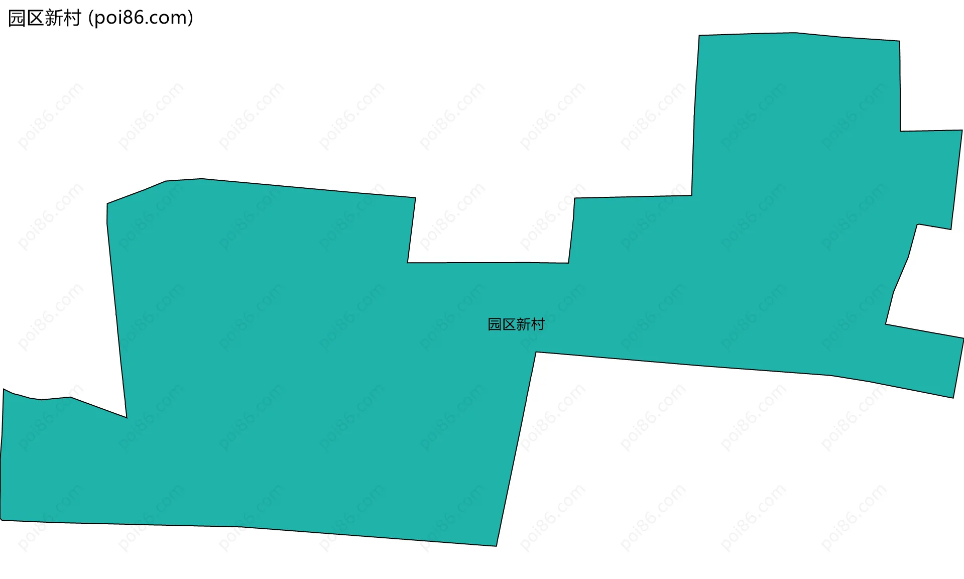 园区新村边界地图
