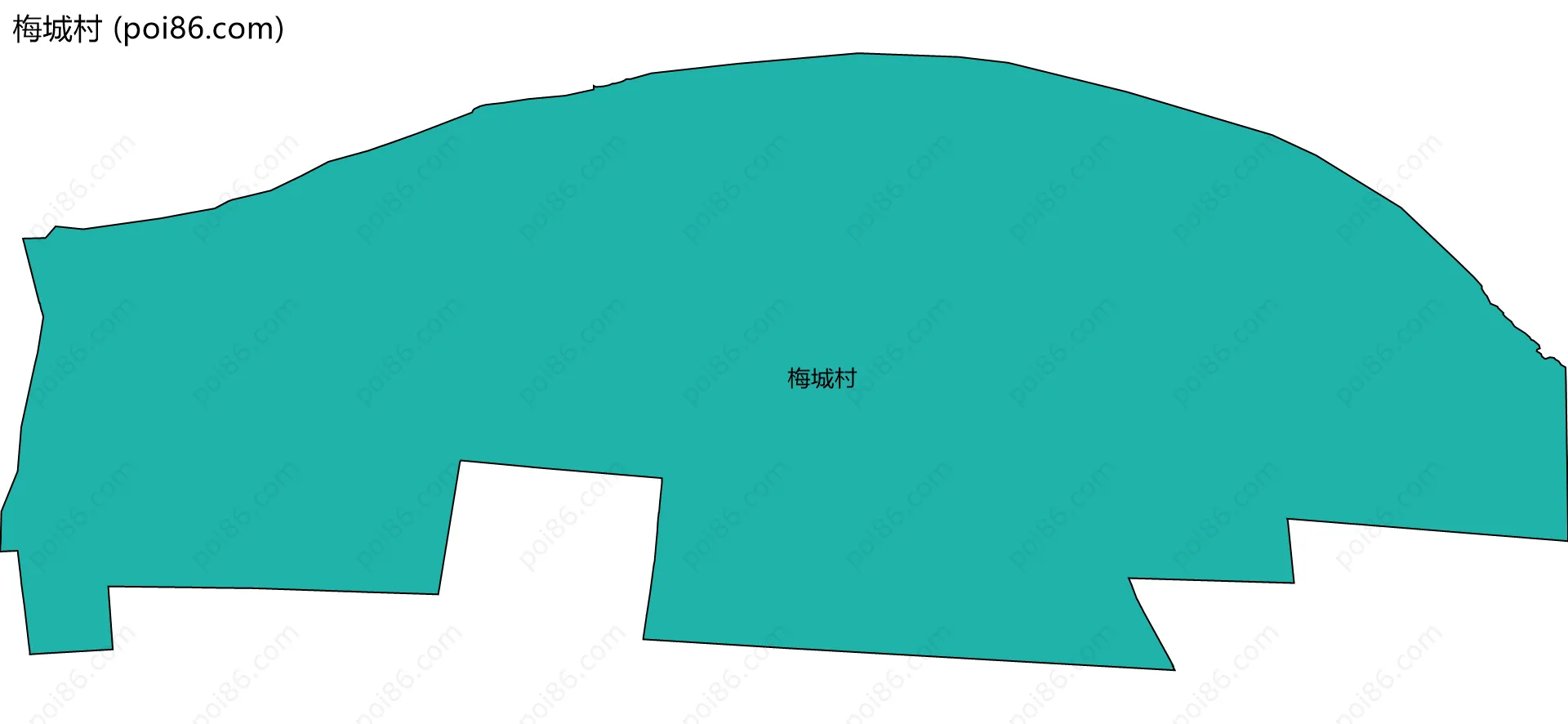 梅城村边界地图