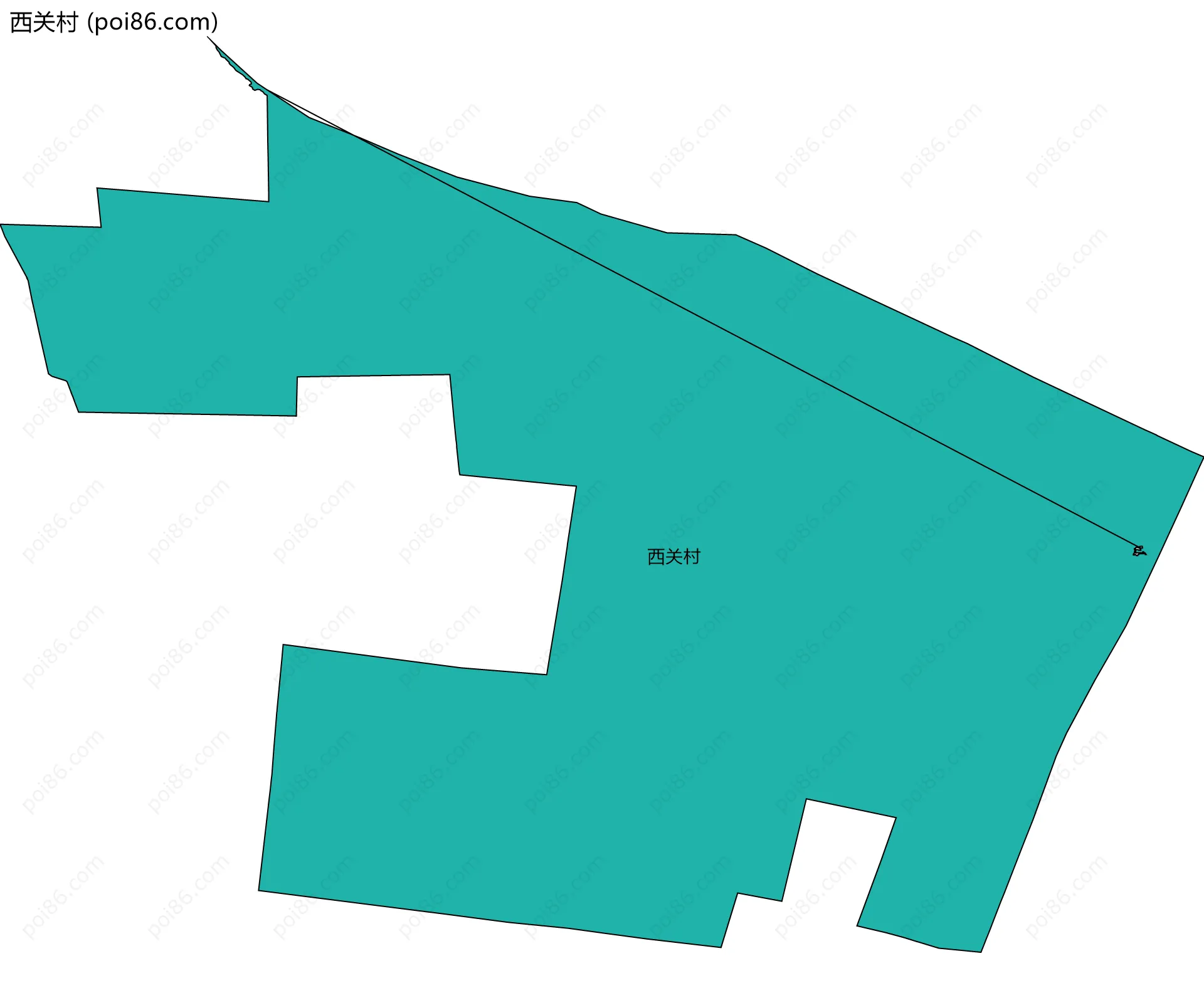 西关村边界地图