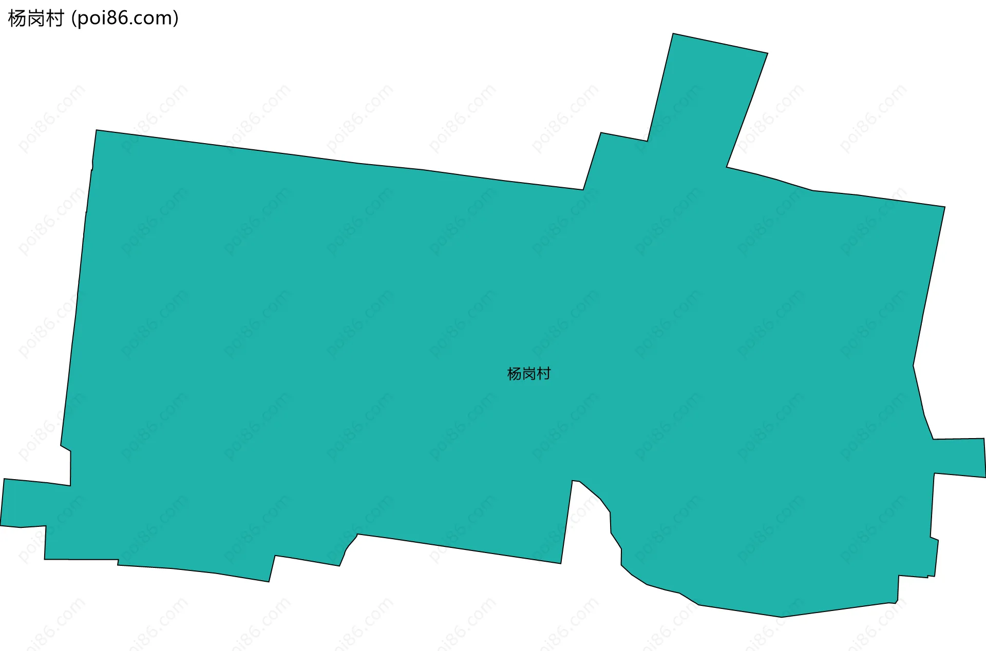杨岗村边界地图
