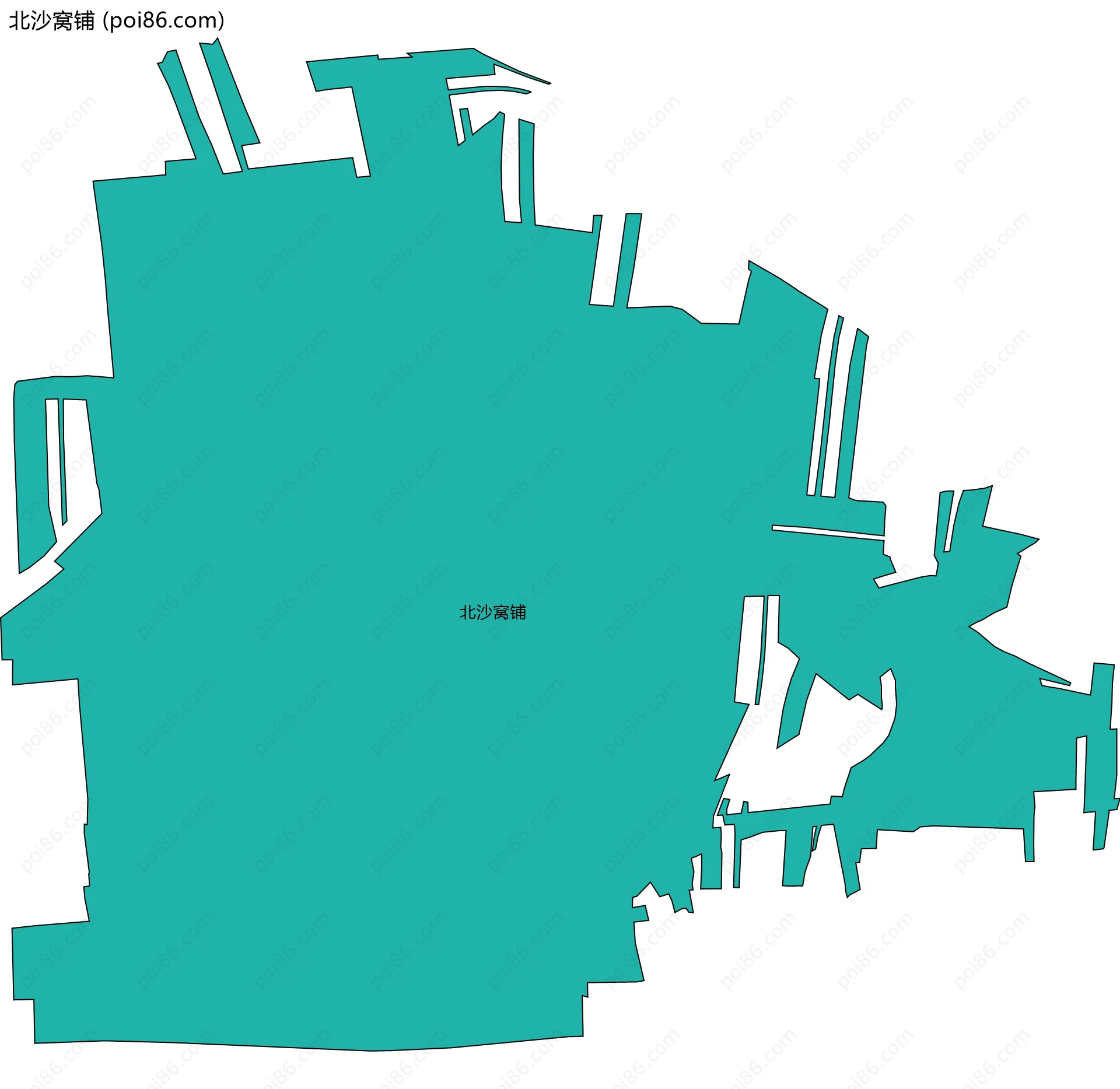 北沙窝铺边界地图