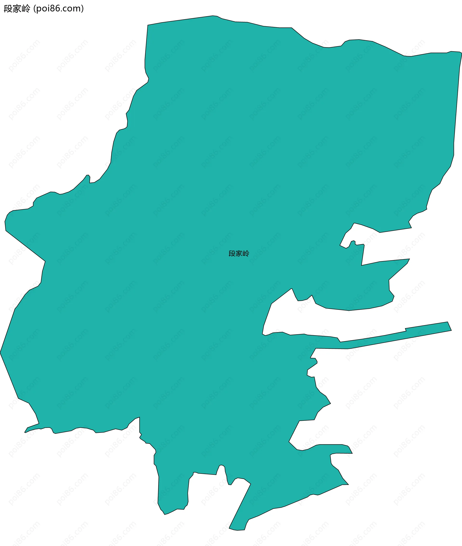 段家岭边界地图