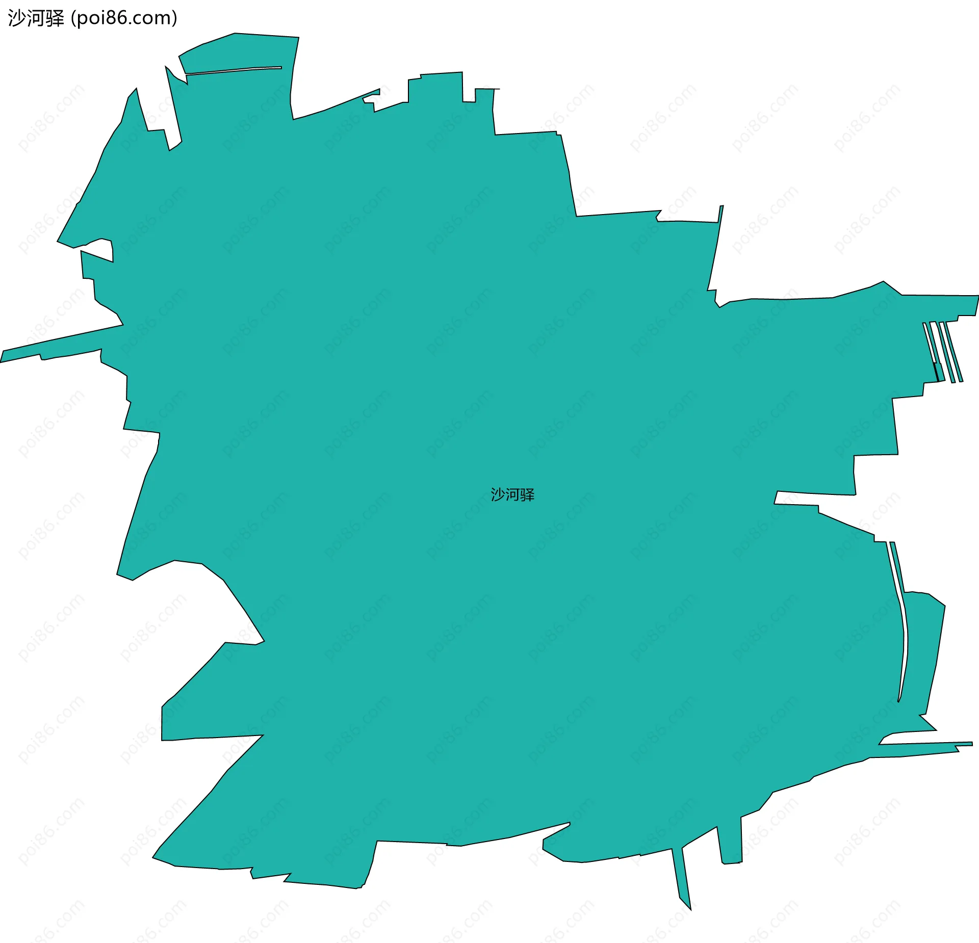 沙河驿边界地图