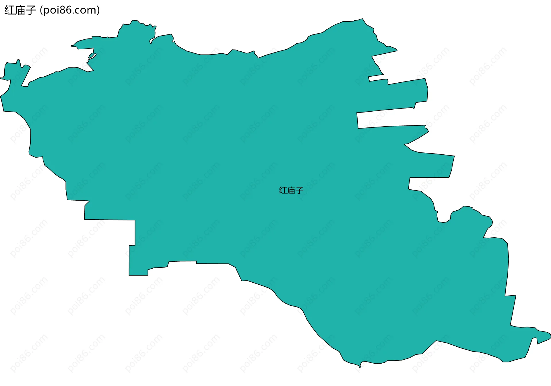 红庙子边界地图