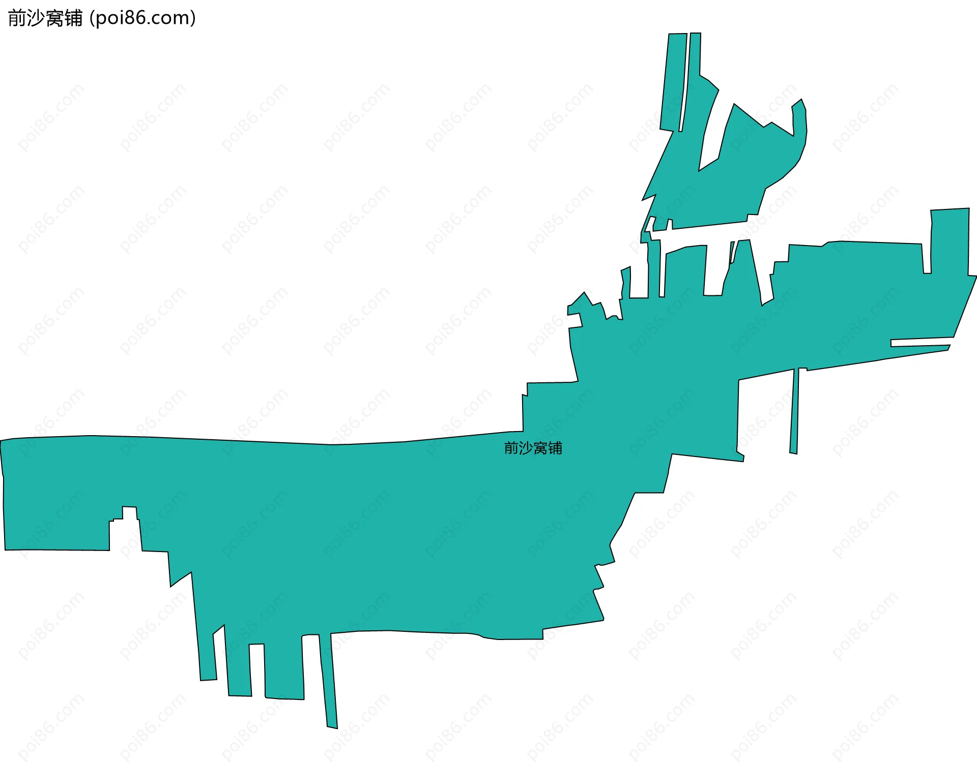 前沙窝铺边界地图
