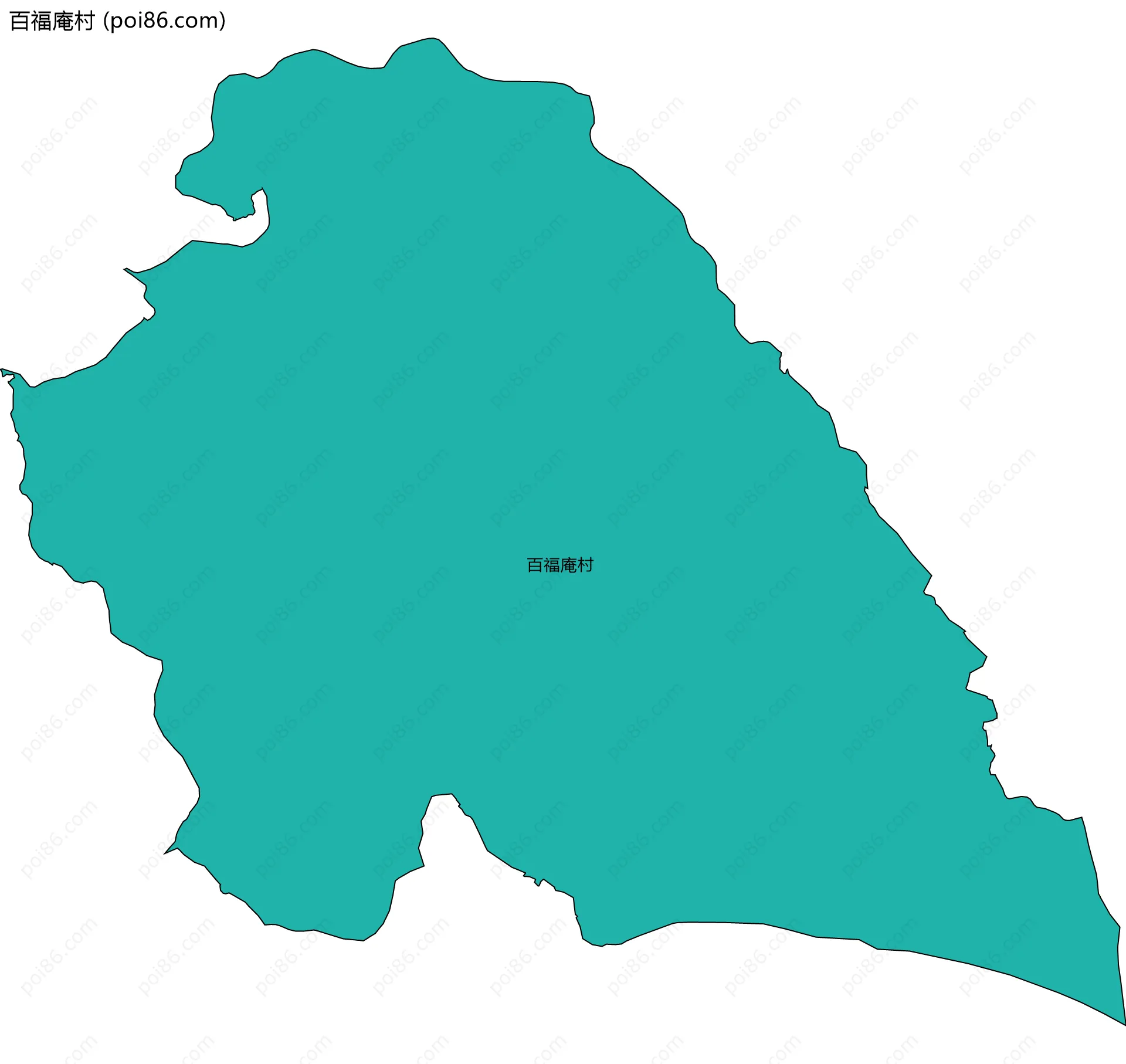 百福庵村边界地图