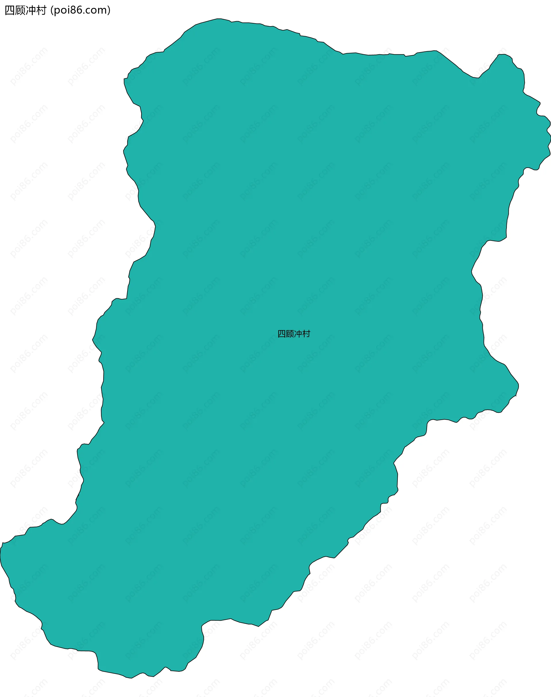 四顾冲村边界地图