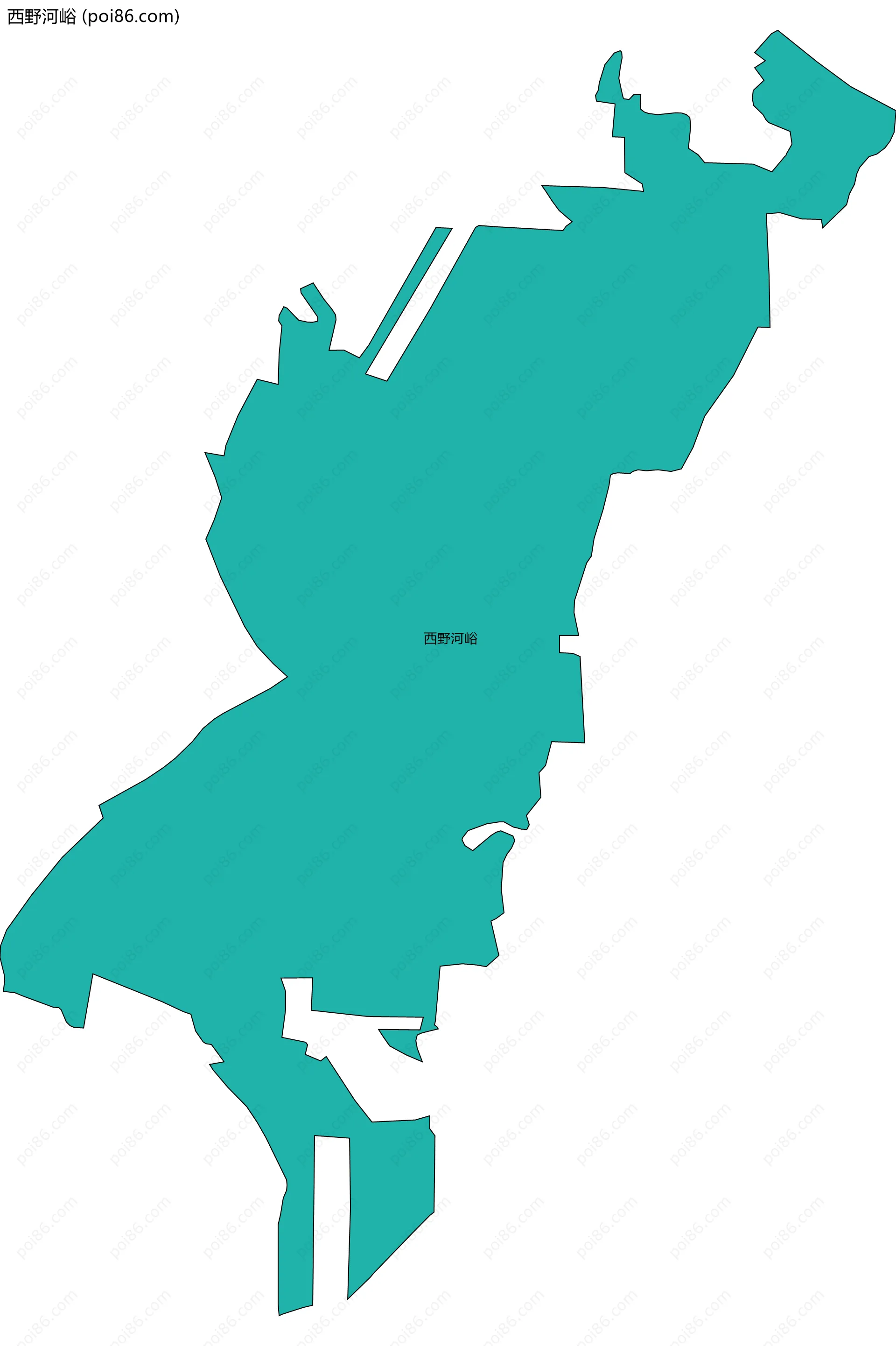 西野河峪边界地图