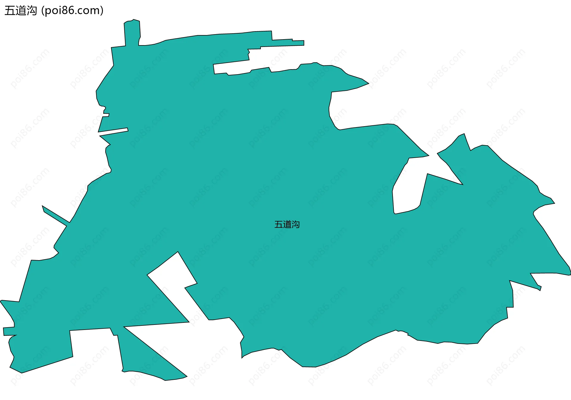 五道沟边界地图