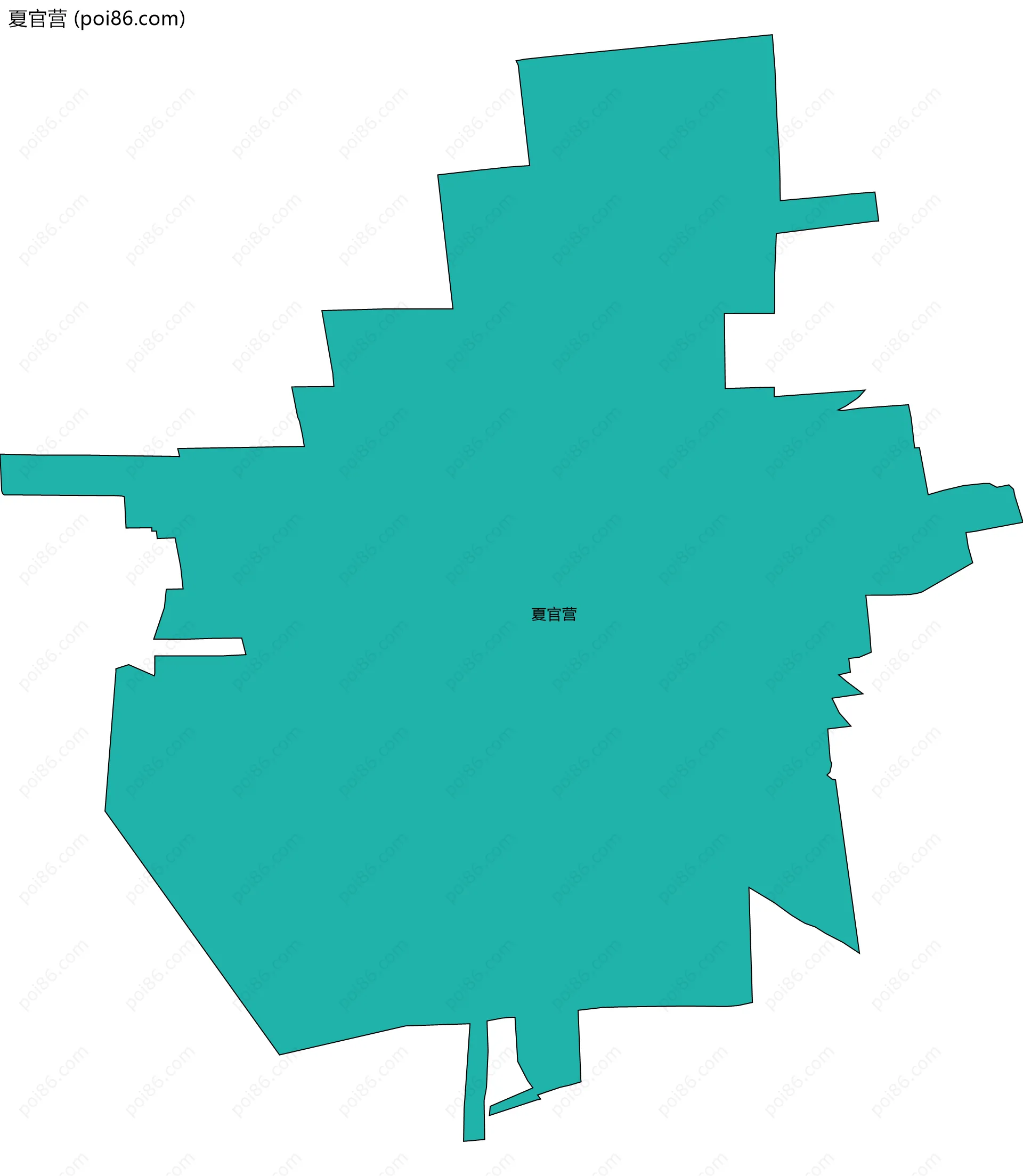 夏官营边界地图