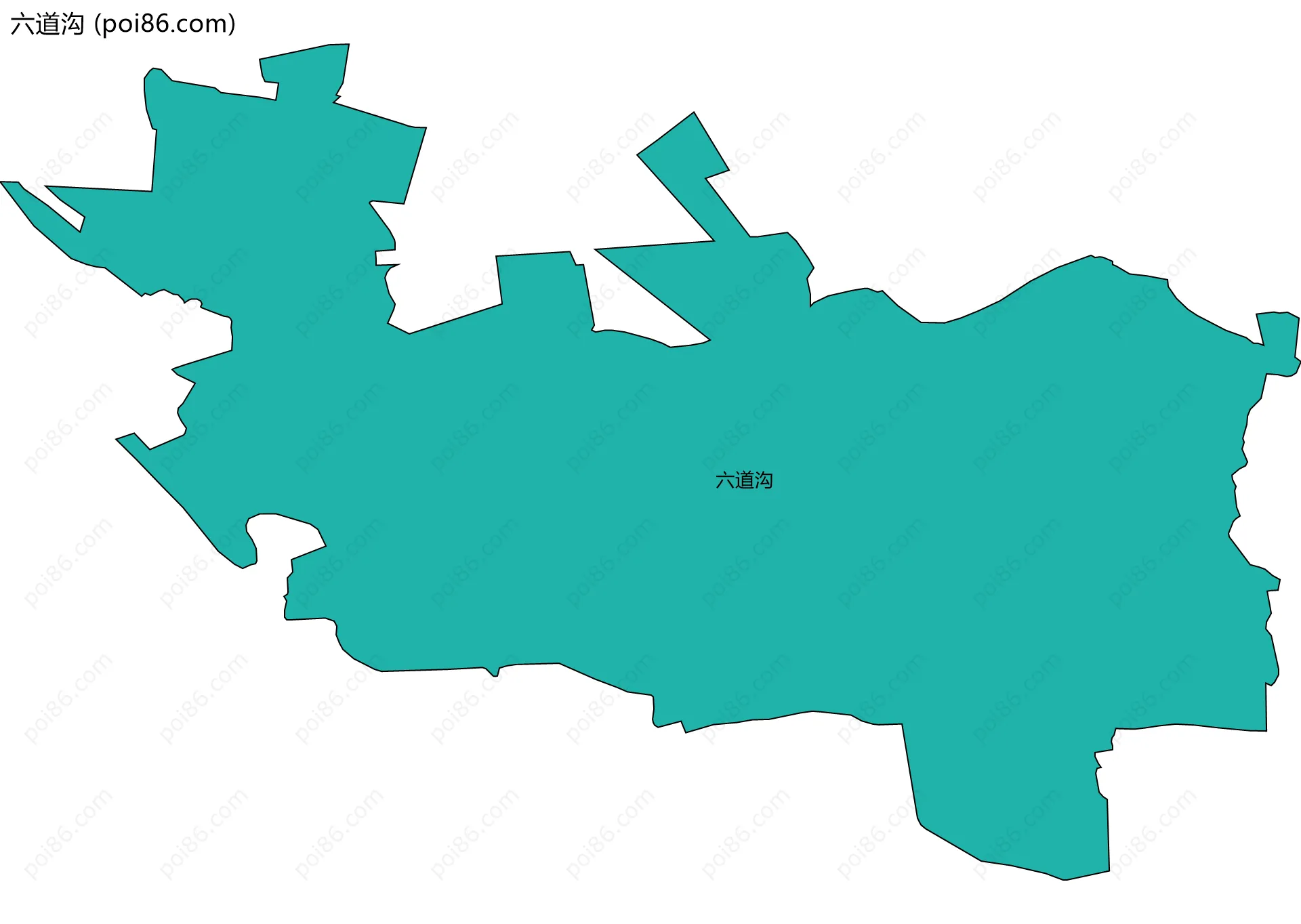 六道沟边界地图