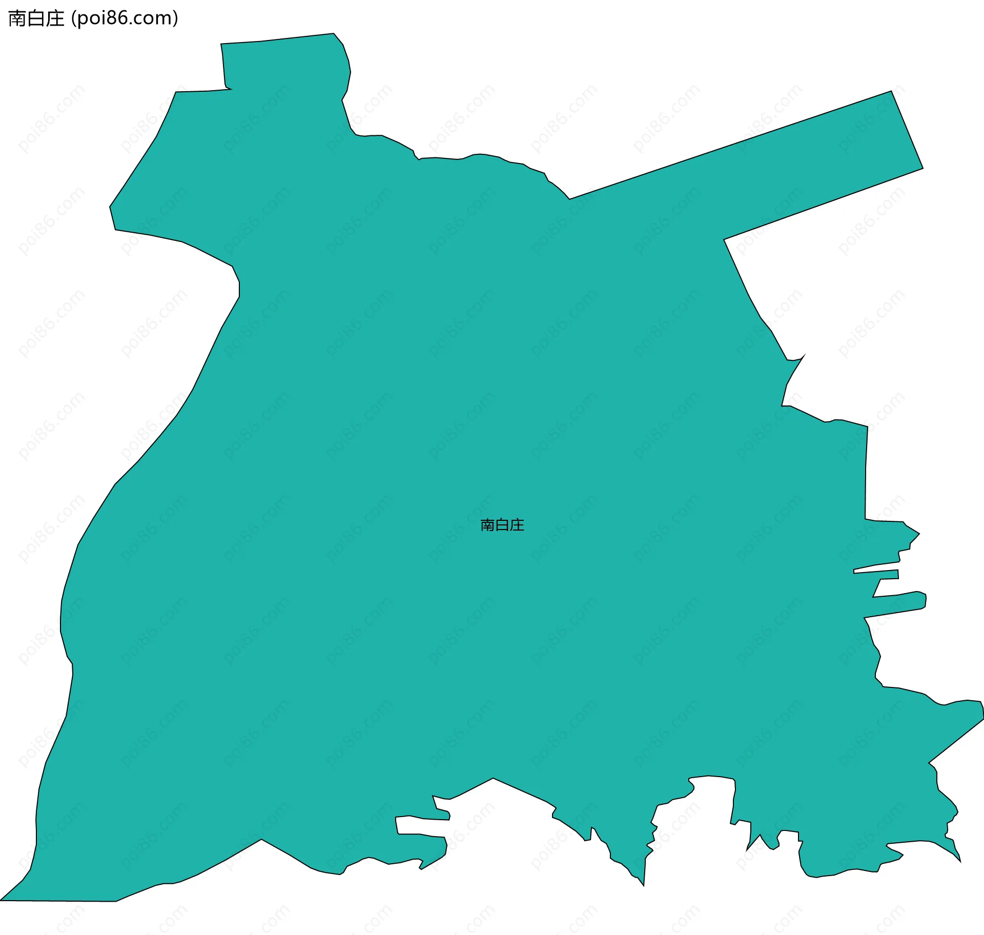 南白庄边界地图