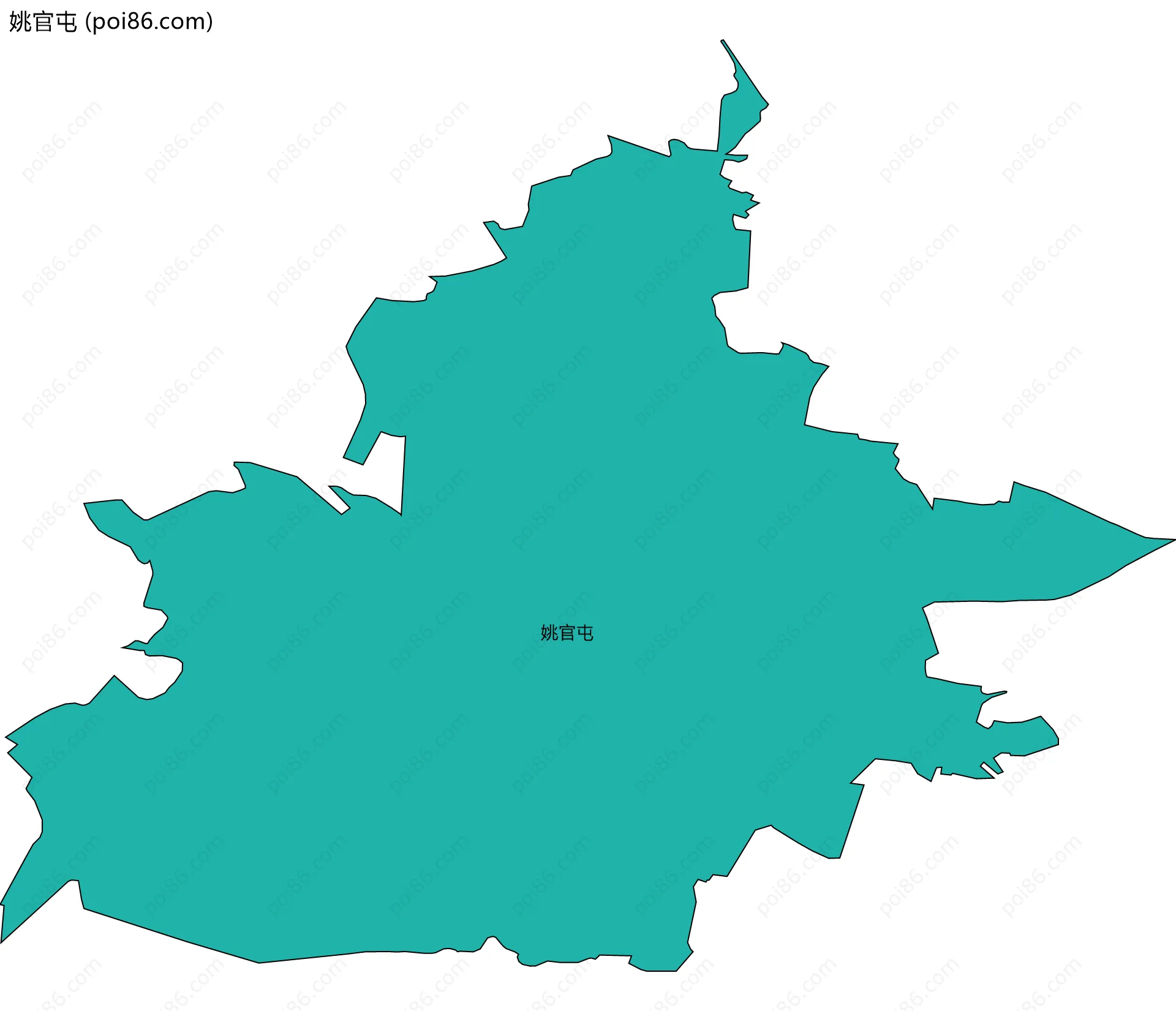 姚官屯边界地图