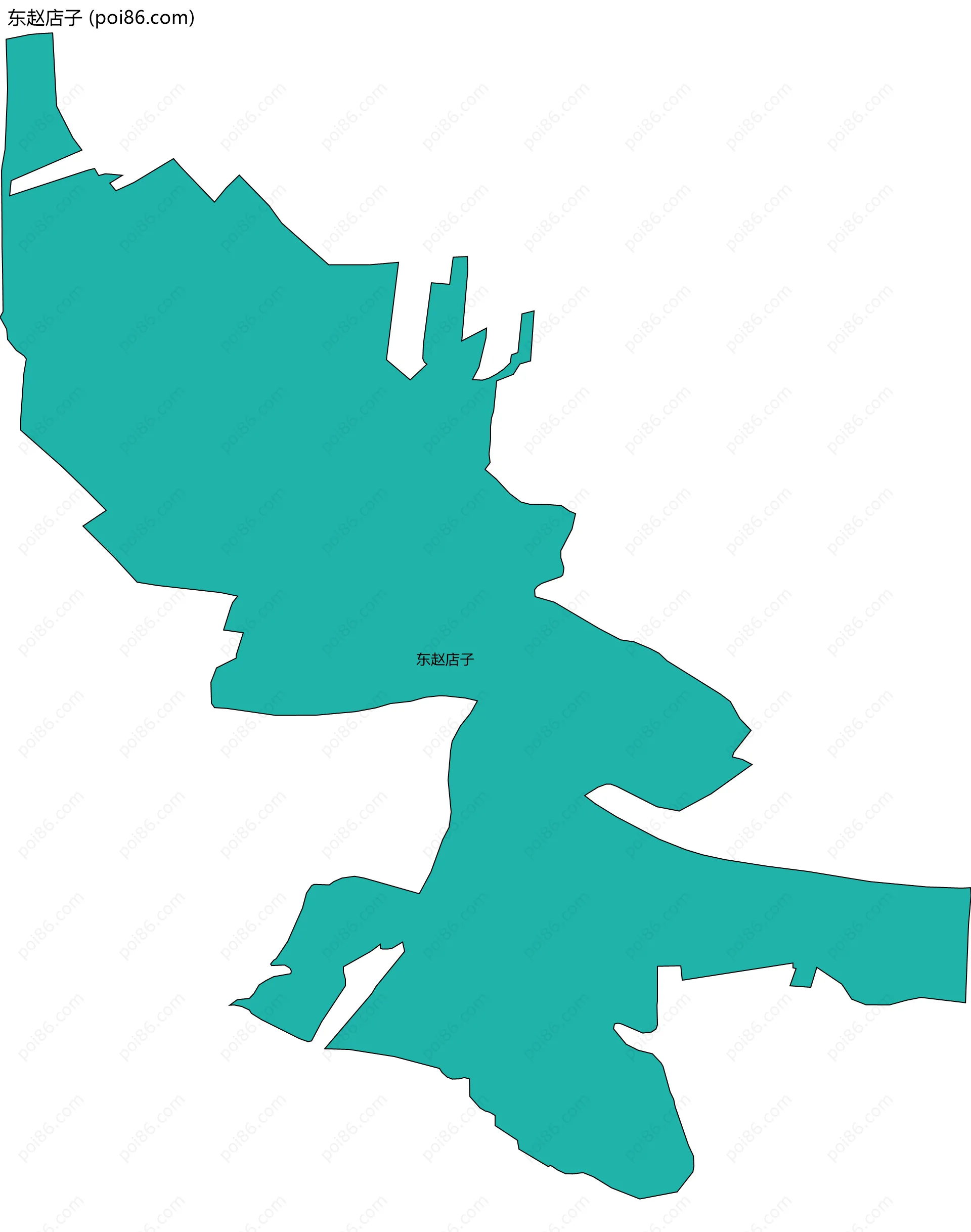 东赵店子边界地图