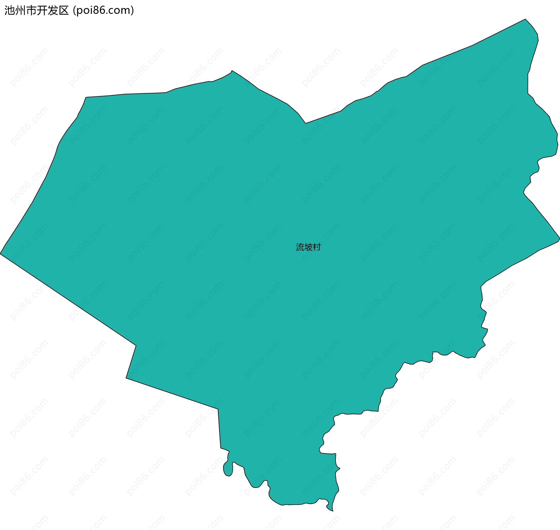 池州市开发区边界地图(五级行政区划)