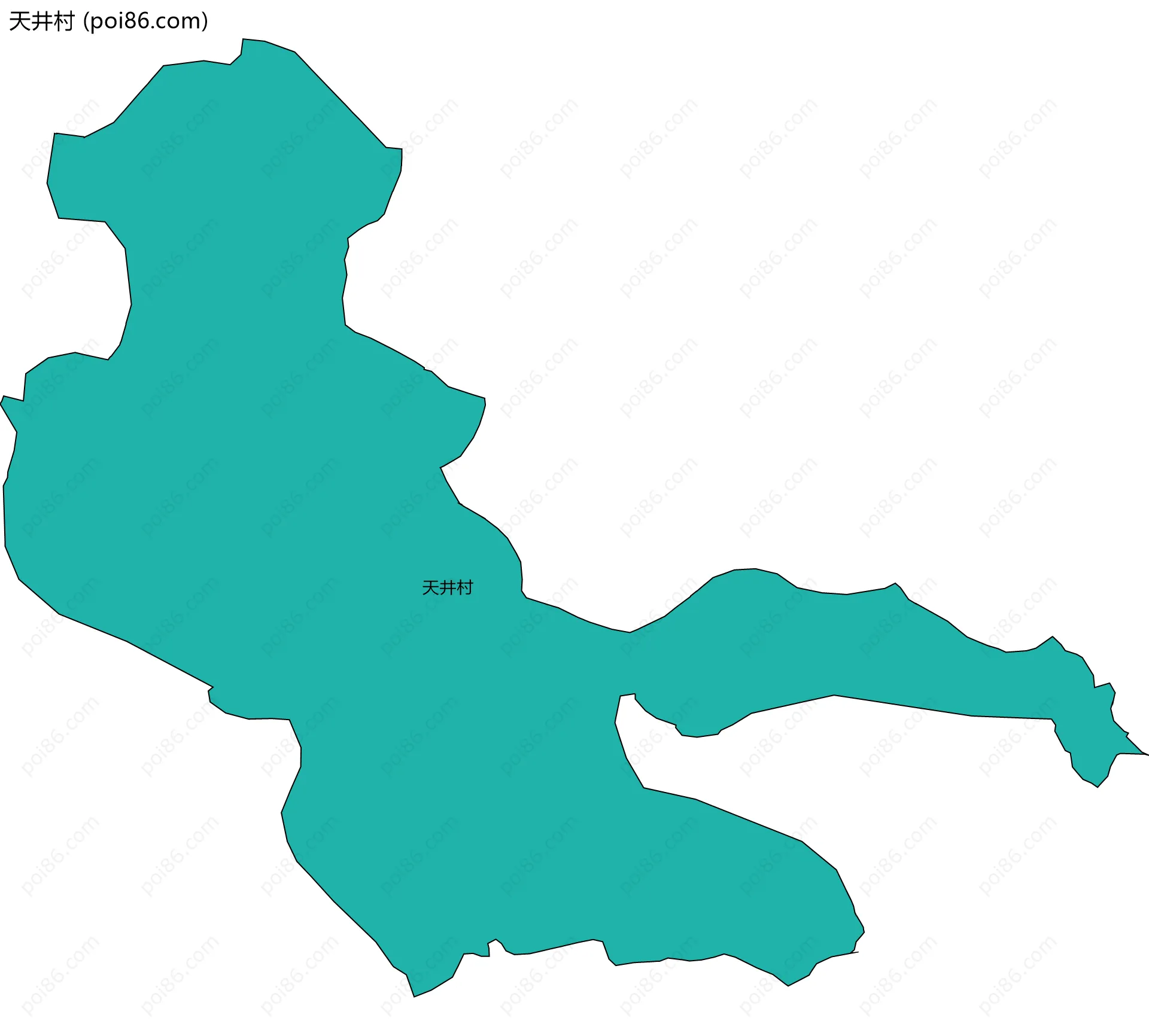 天井村边界地图