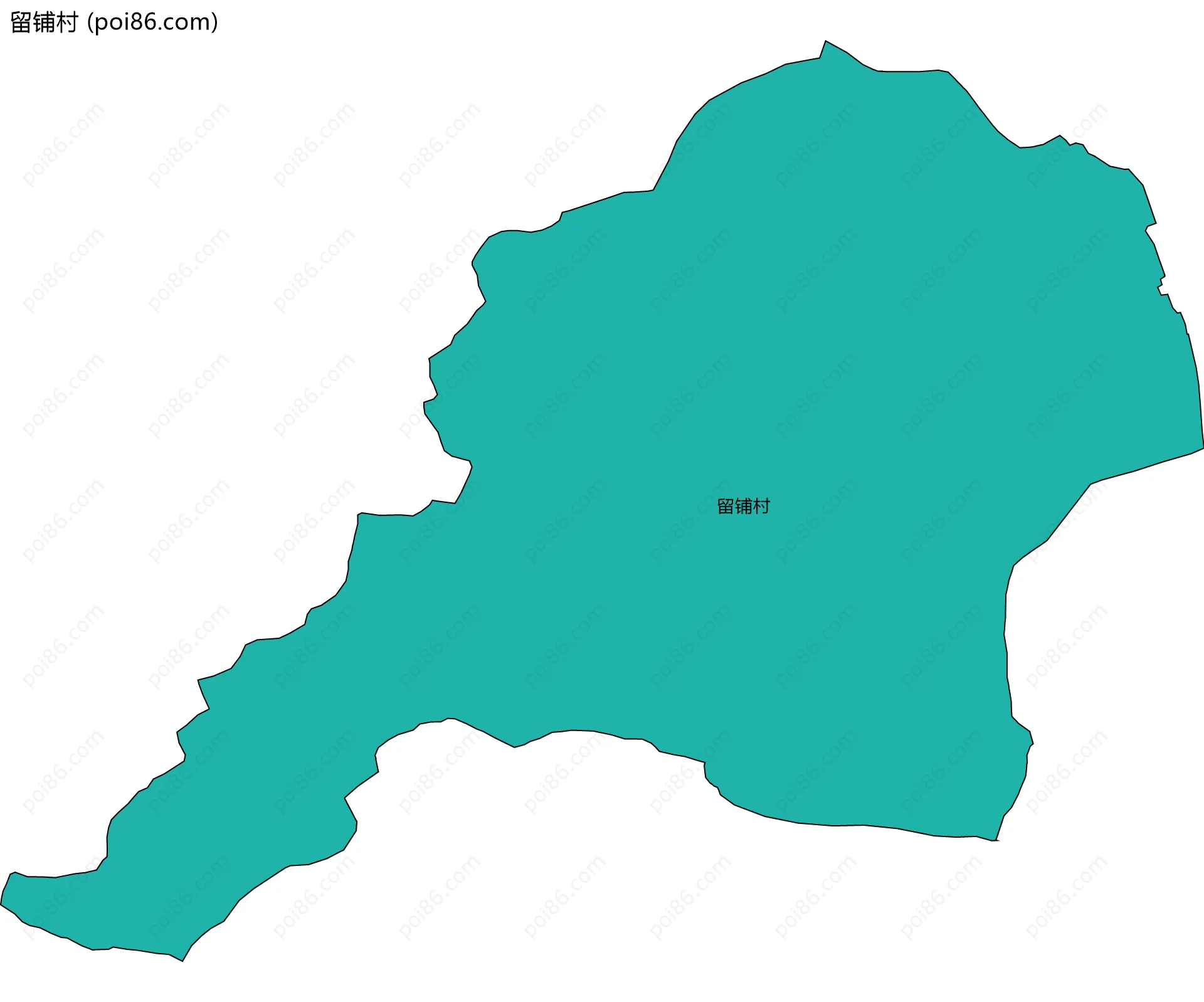 留铺村边界地图