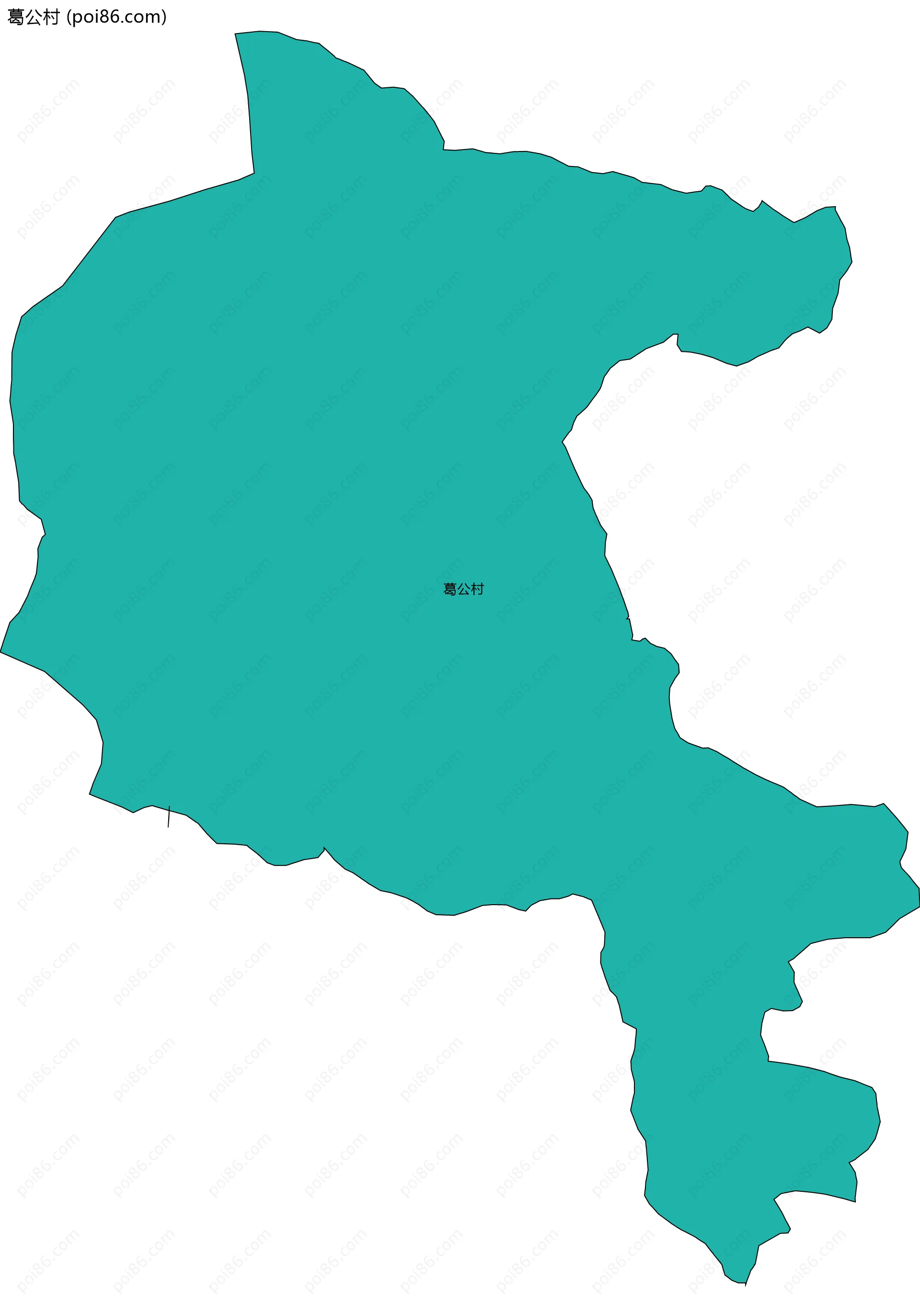 葛公村边界地图