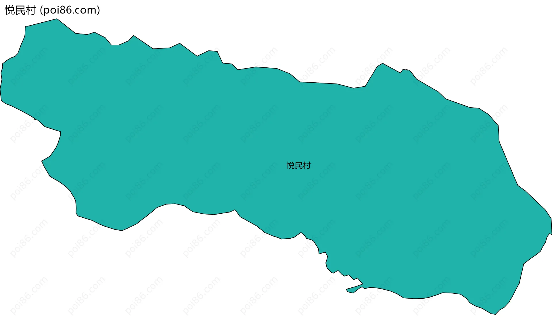 悦民村边界地图