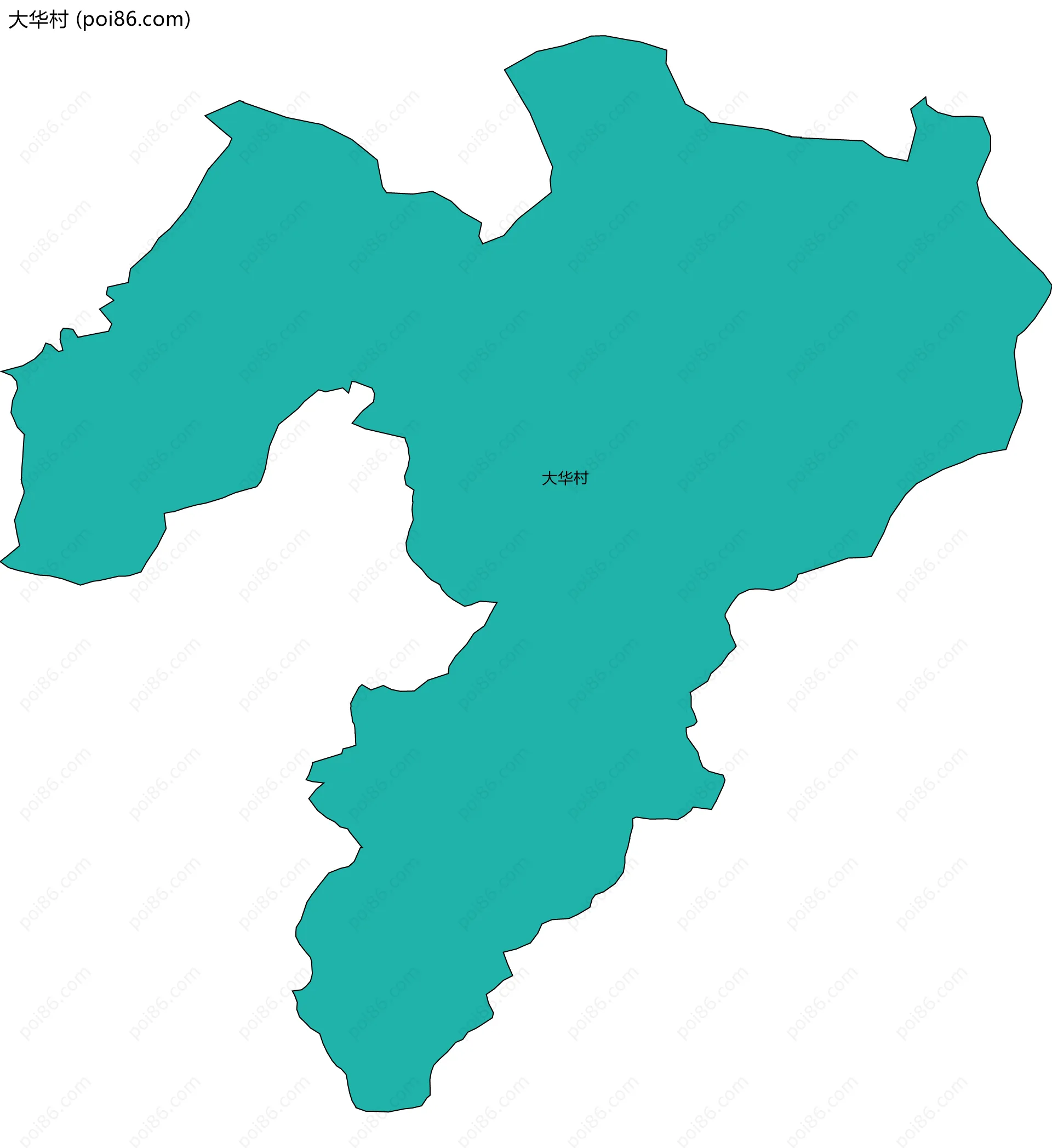 大华村边界地图