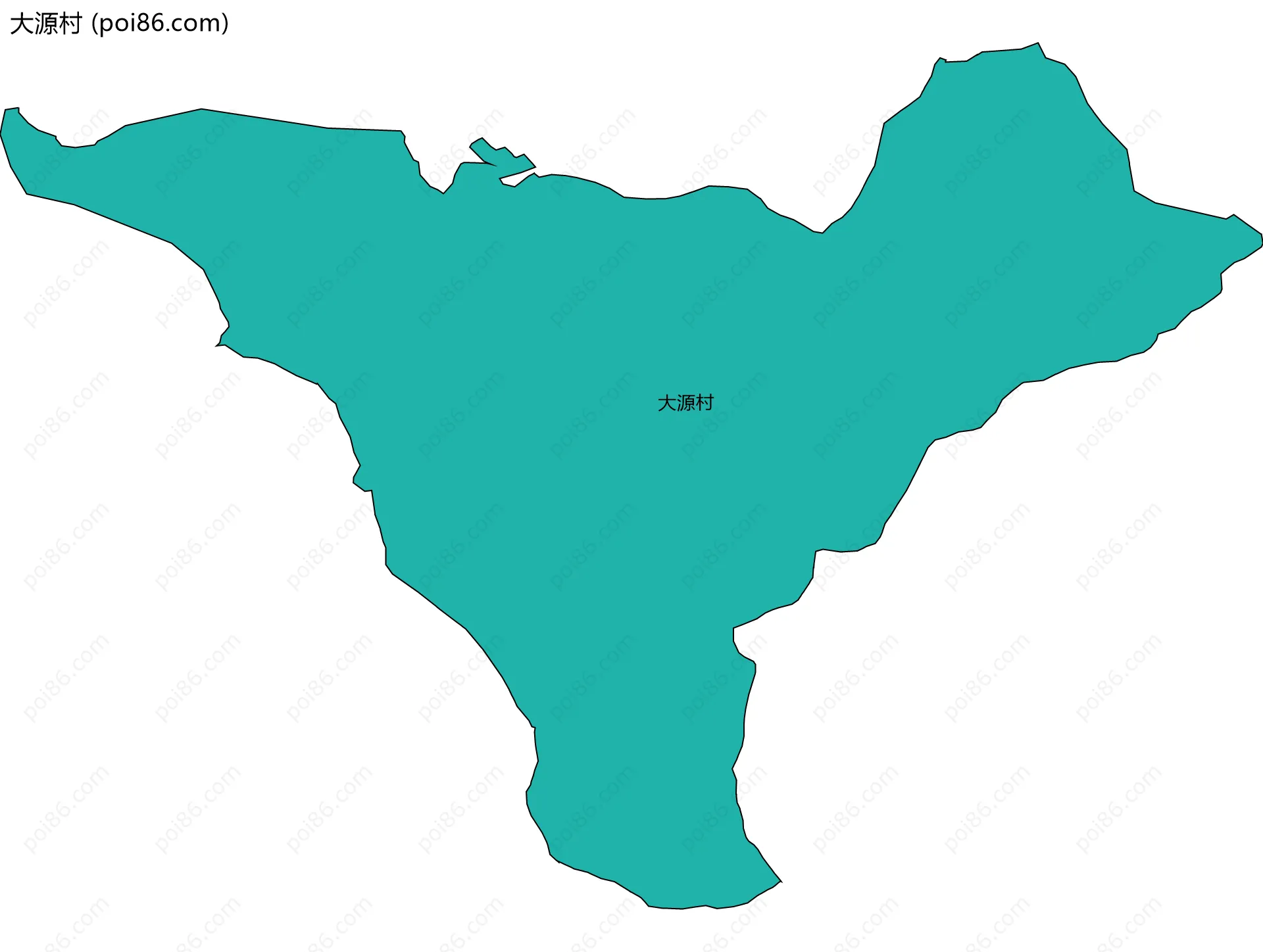 大源村边界地图