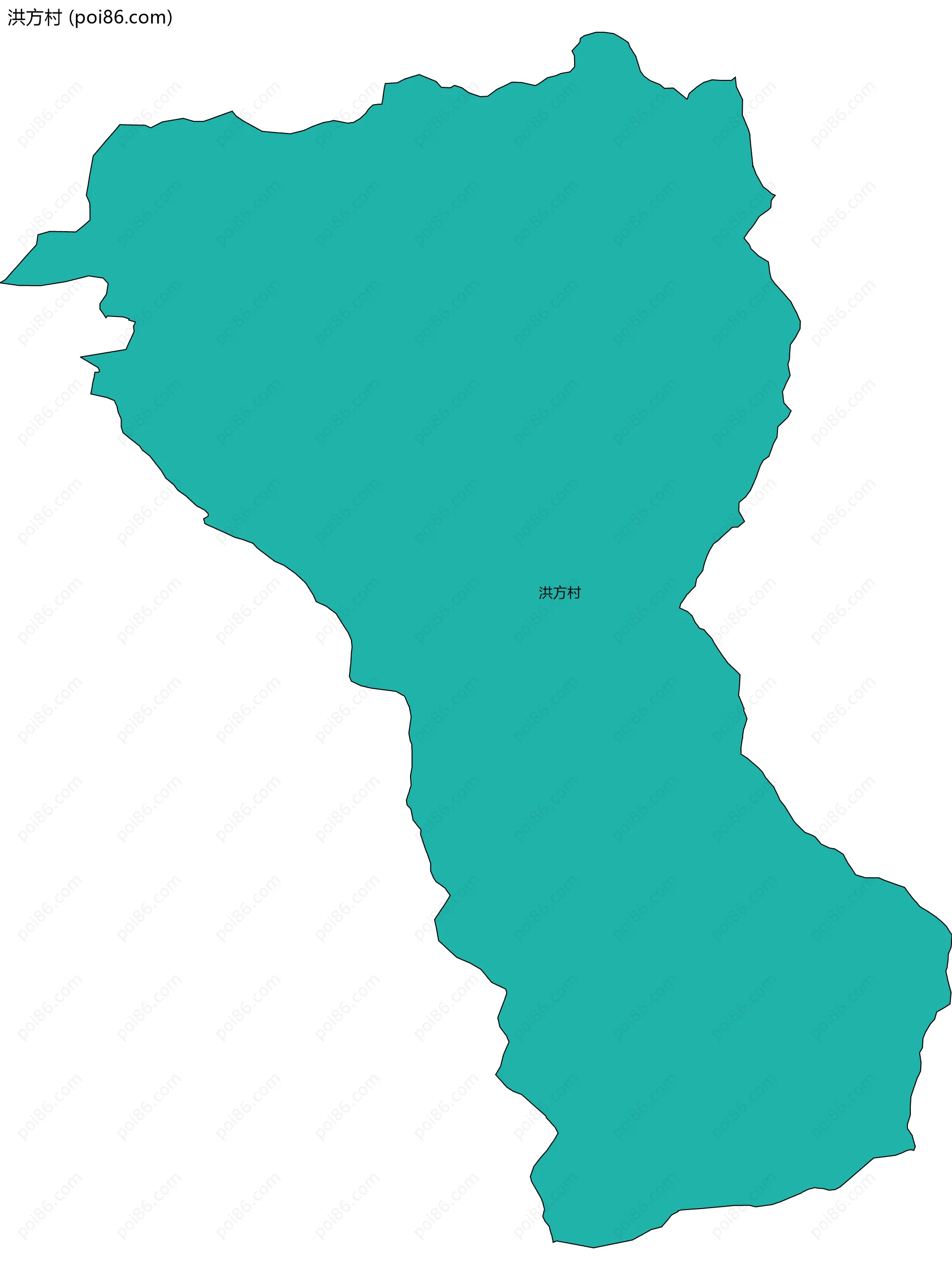 洪方村边界地图