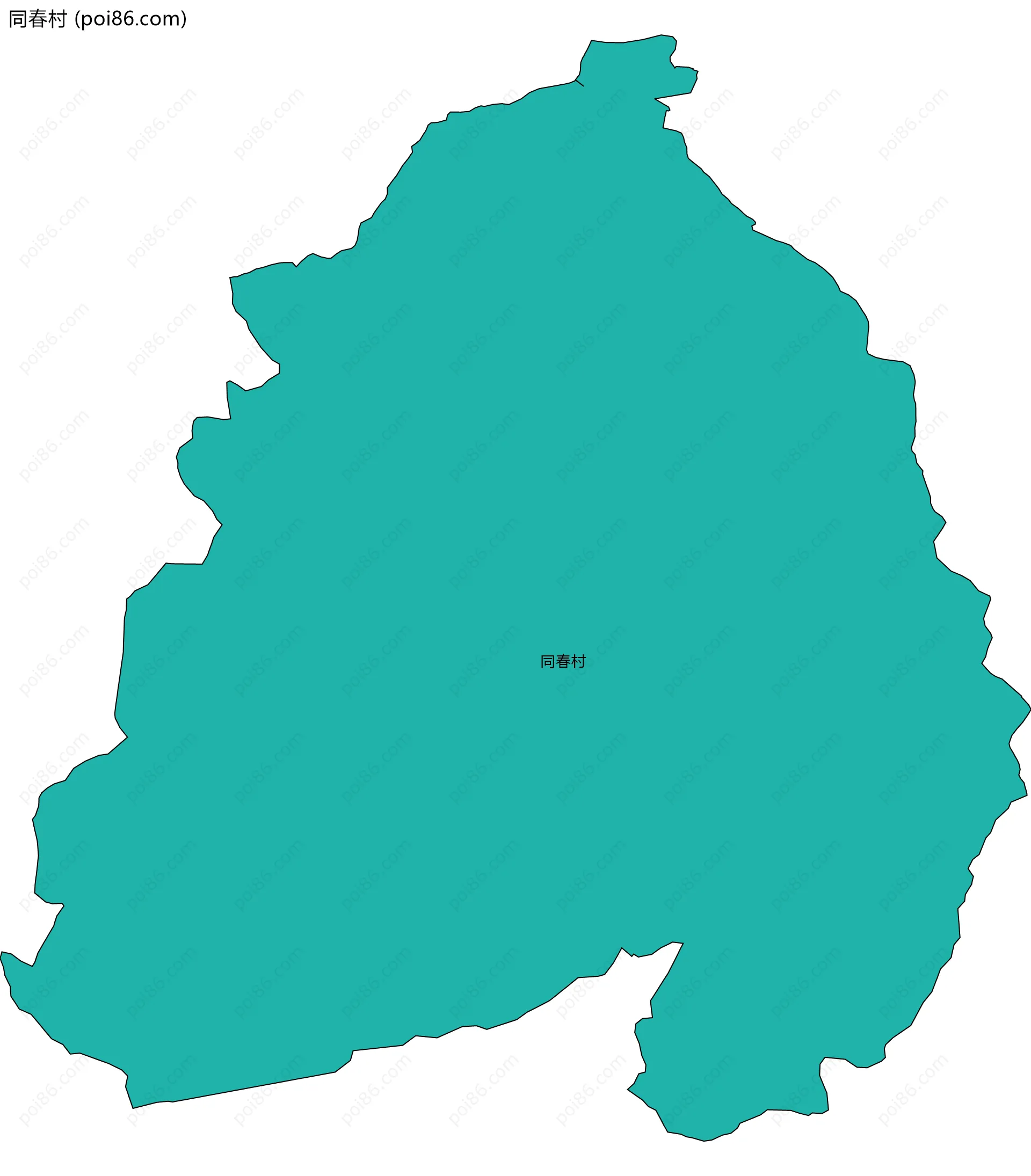 同春村边界地图