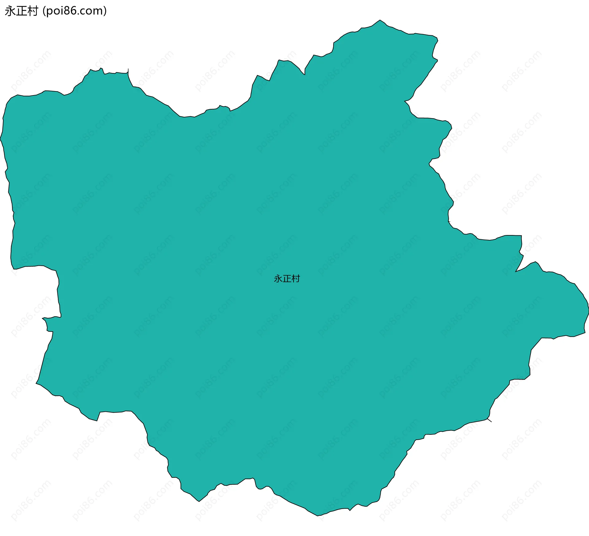 永正村边界地图