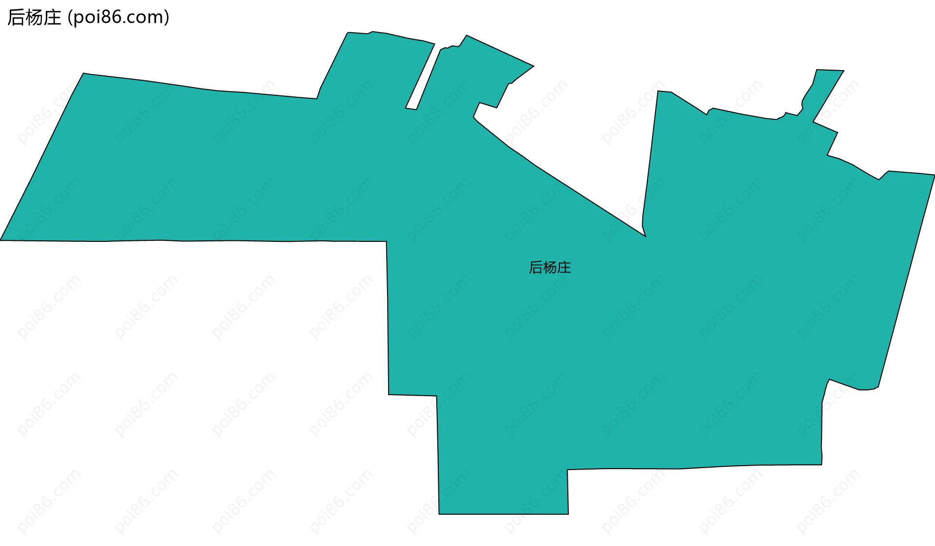 后杨庄边界地图