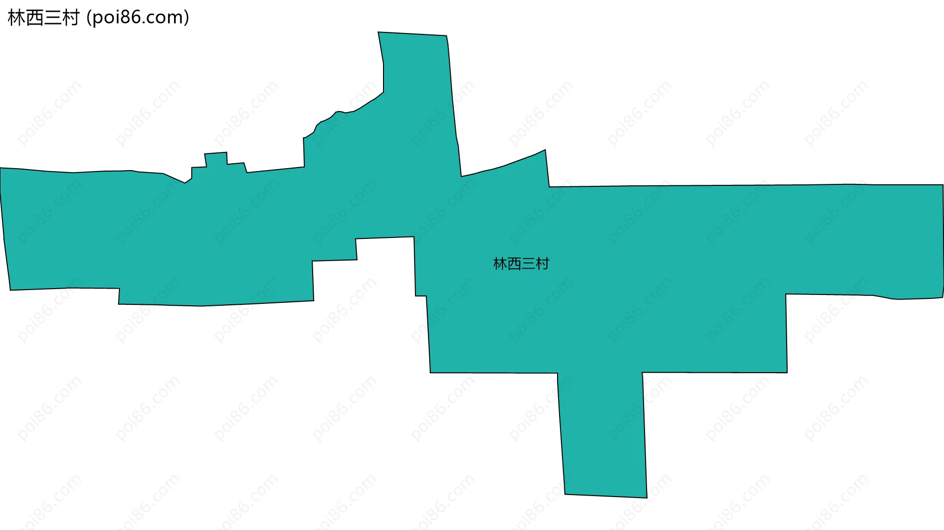 林西三村边界地图