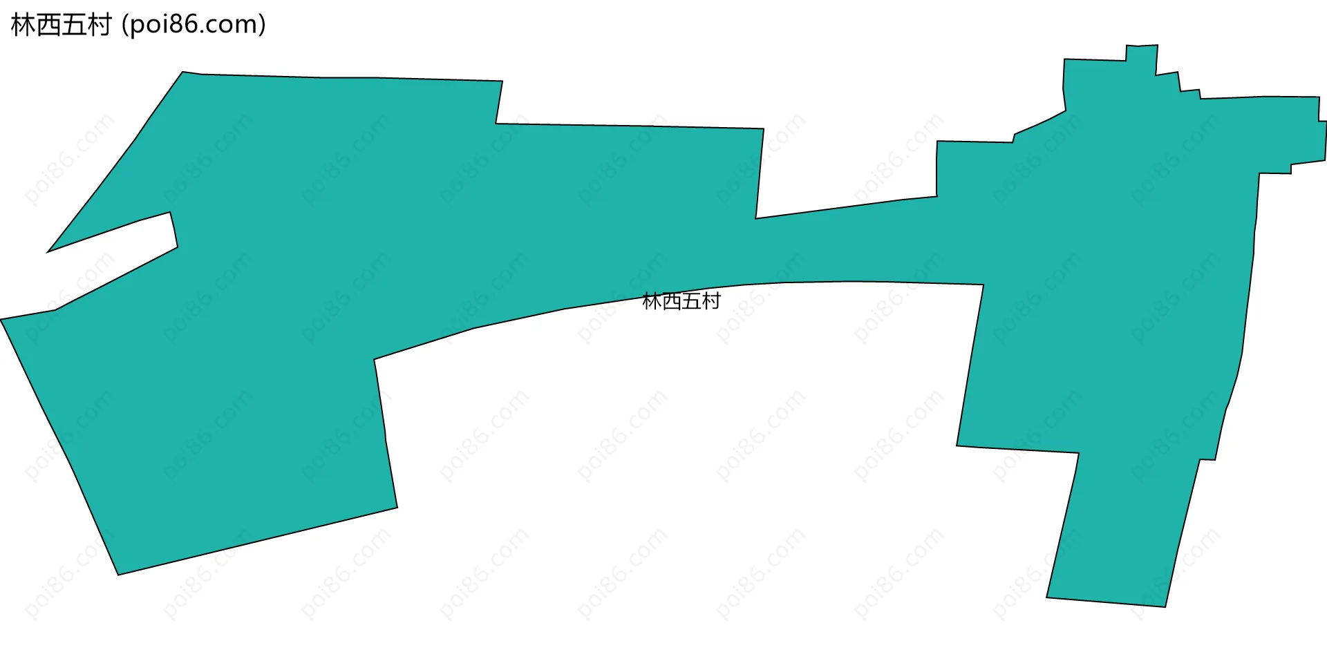 林西五村边界地图