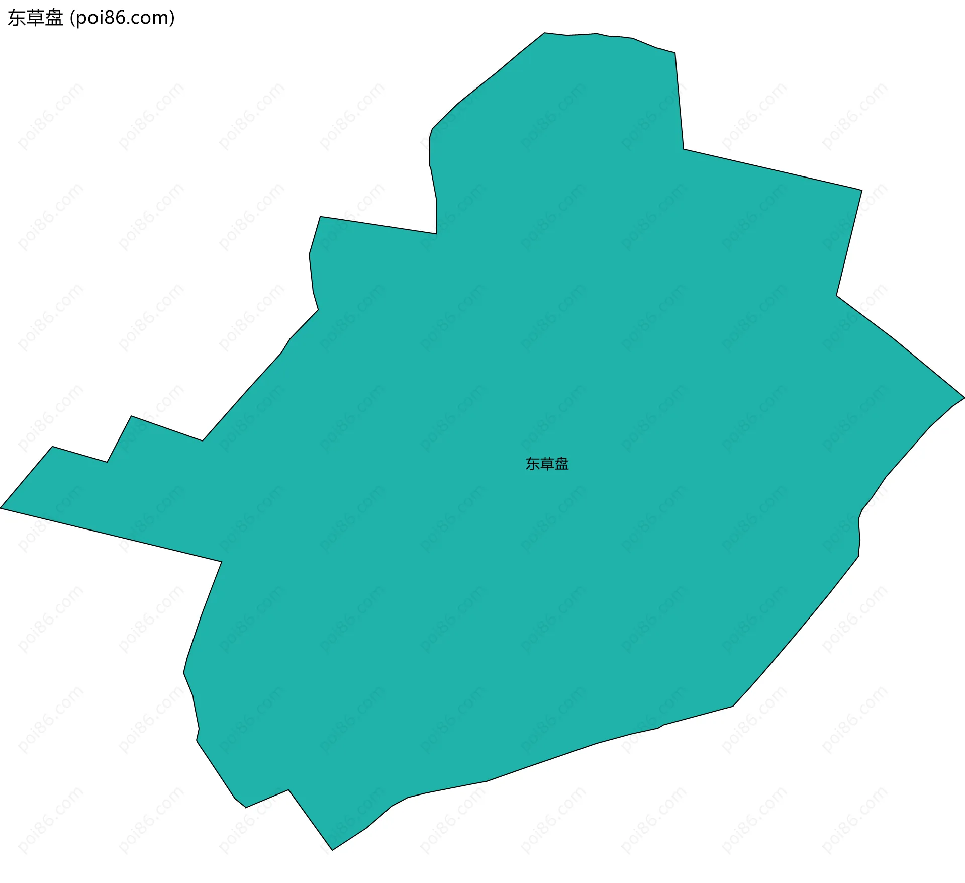 东草盘边界地图