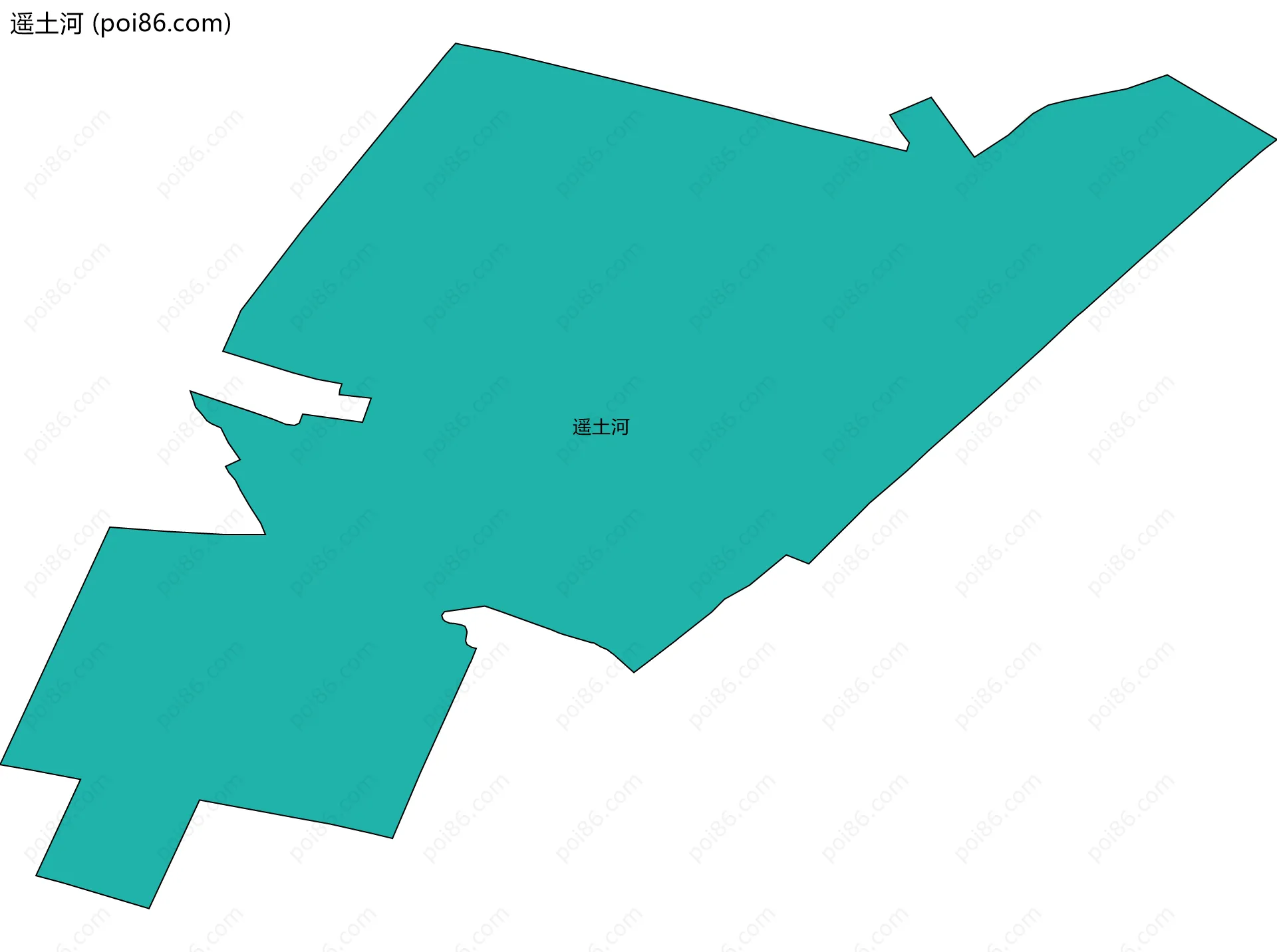 遥土河边界地图