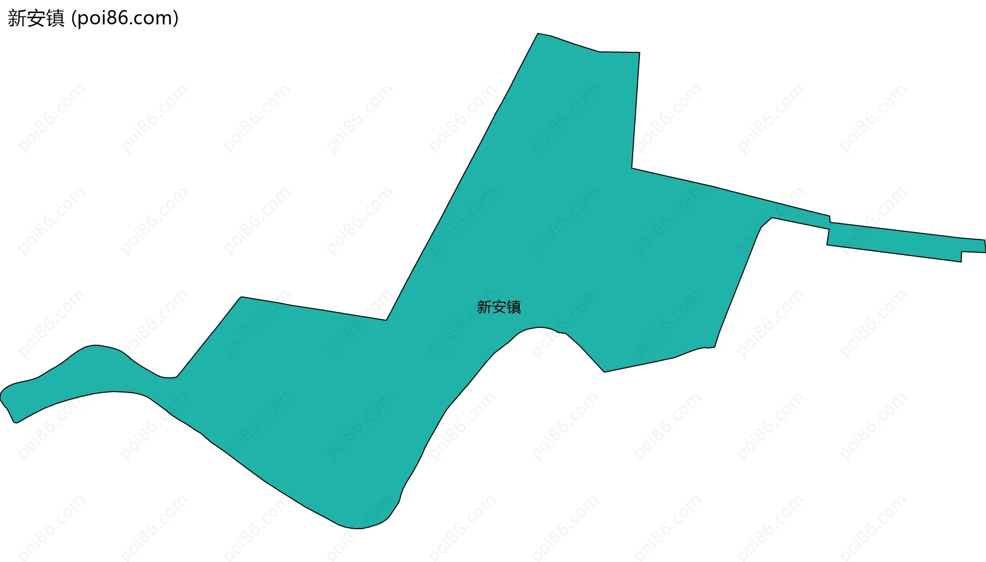 新安镇边界地图