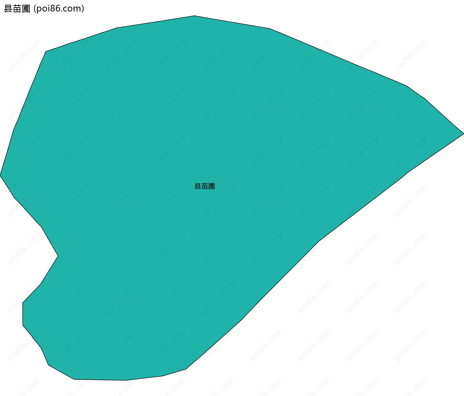 县苗圃边界地图(五级行政区划)