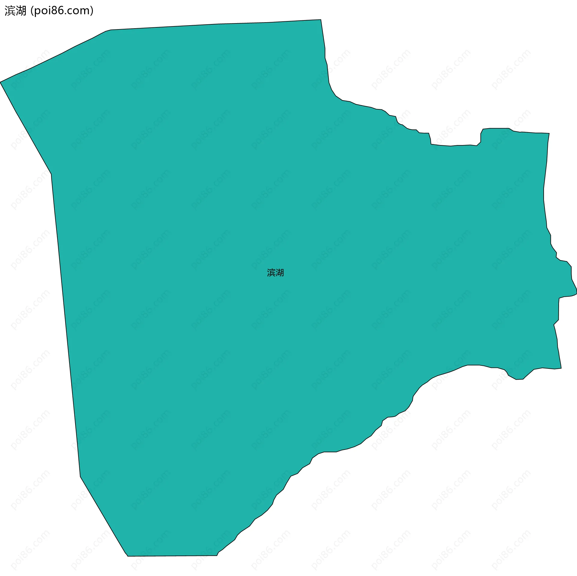 滨湖边界地图
