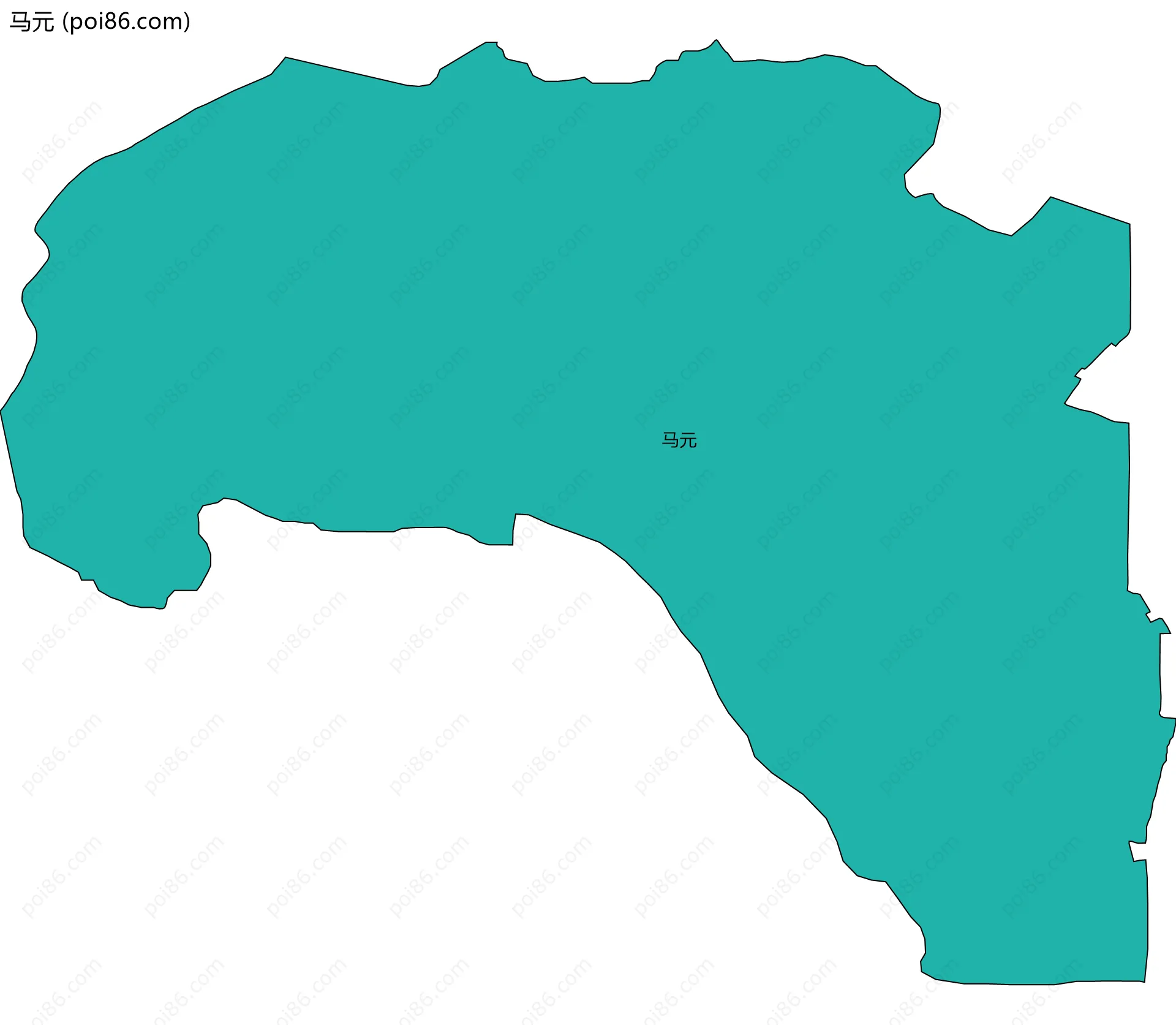 马元边界地图