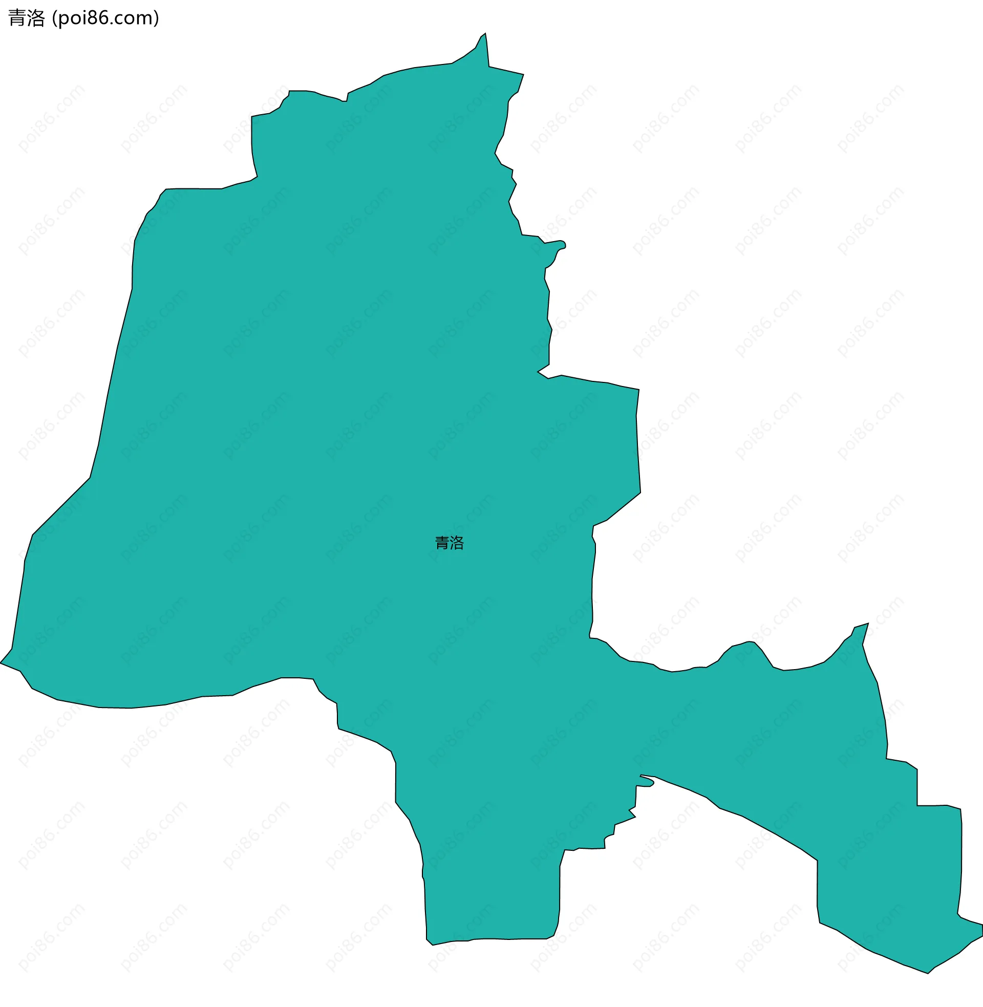 青洛边界地图