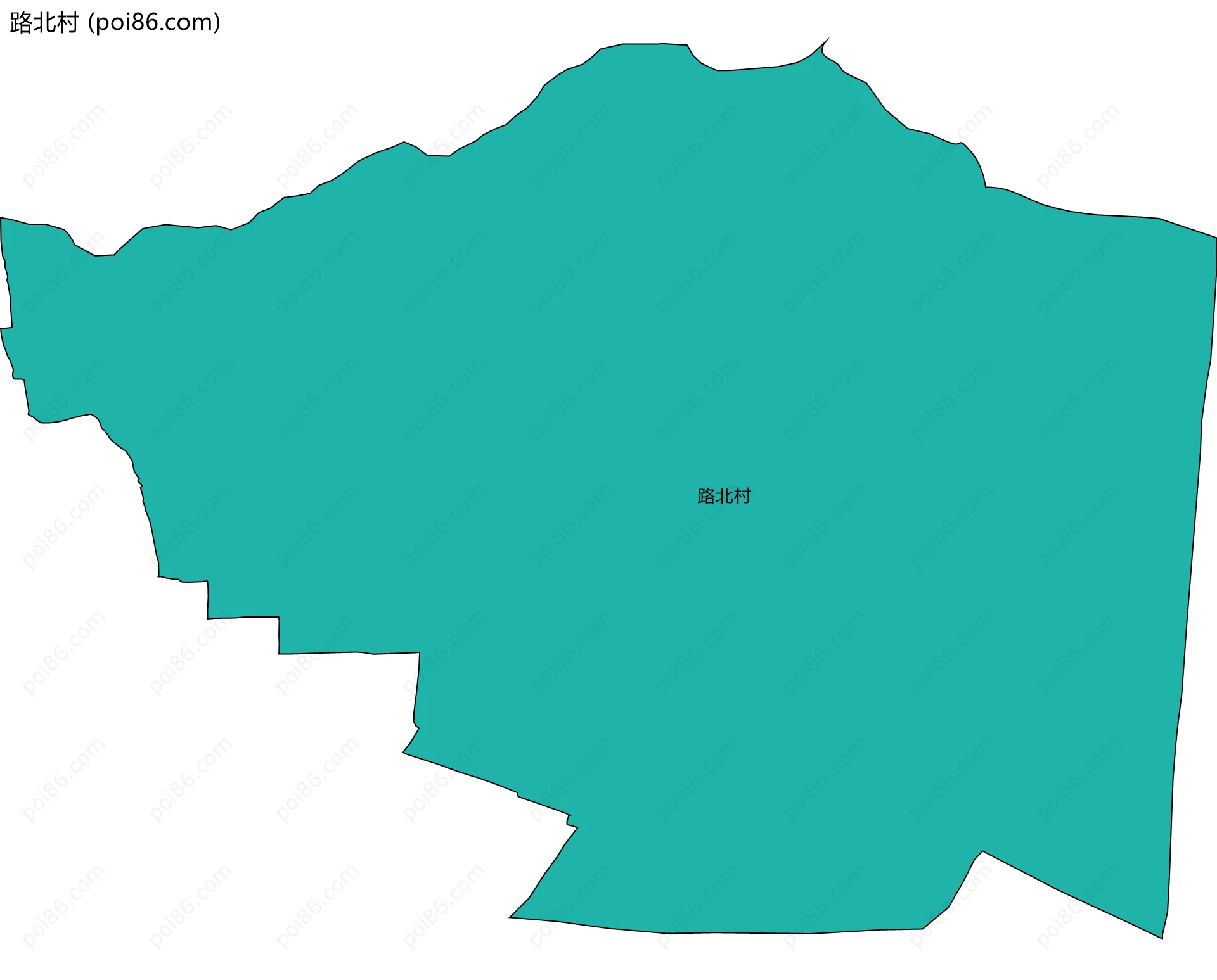 路北村边界地图