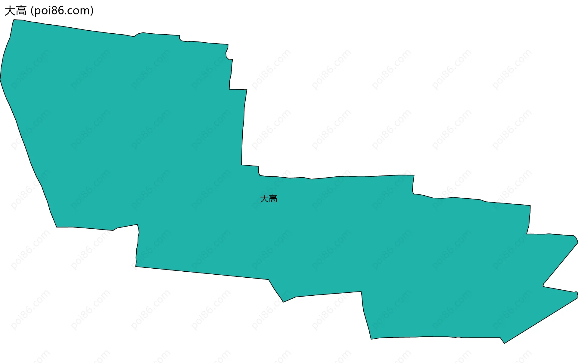 大高边界地图