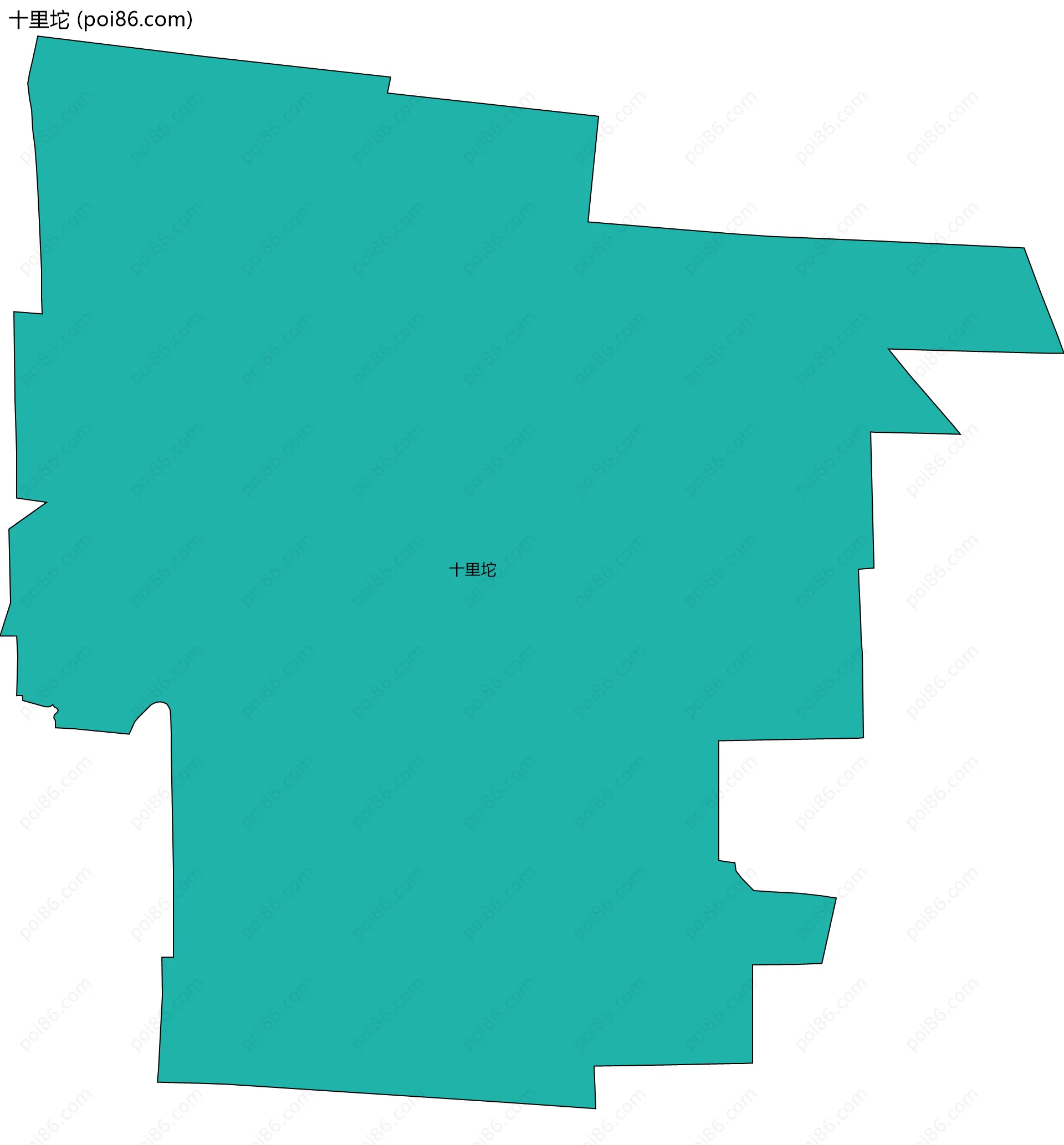 十里坨边界地图