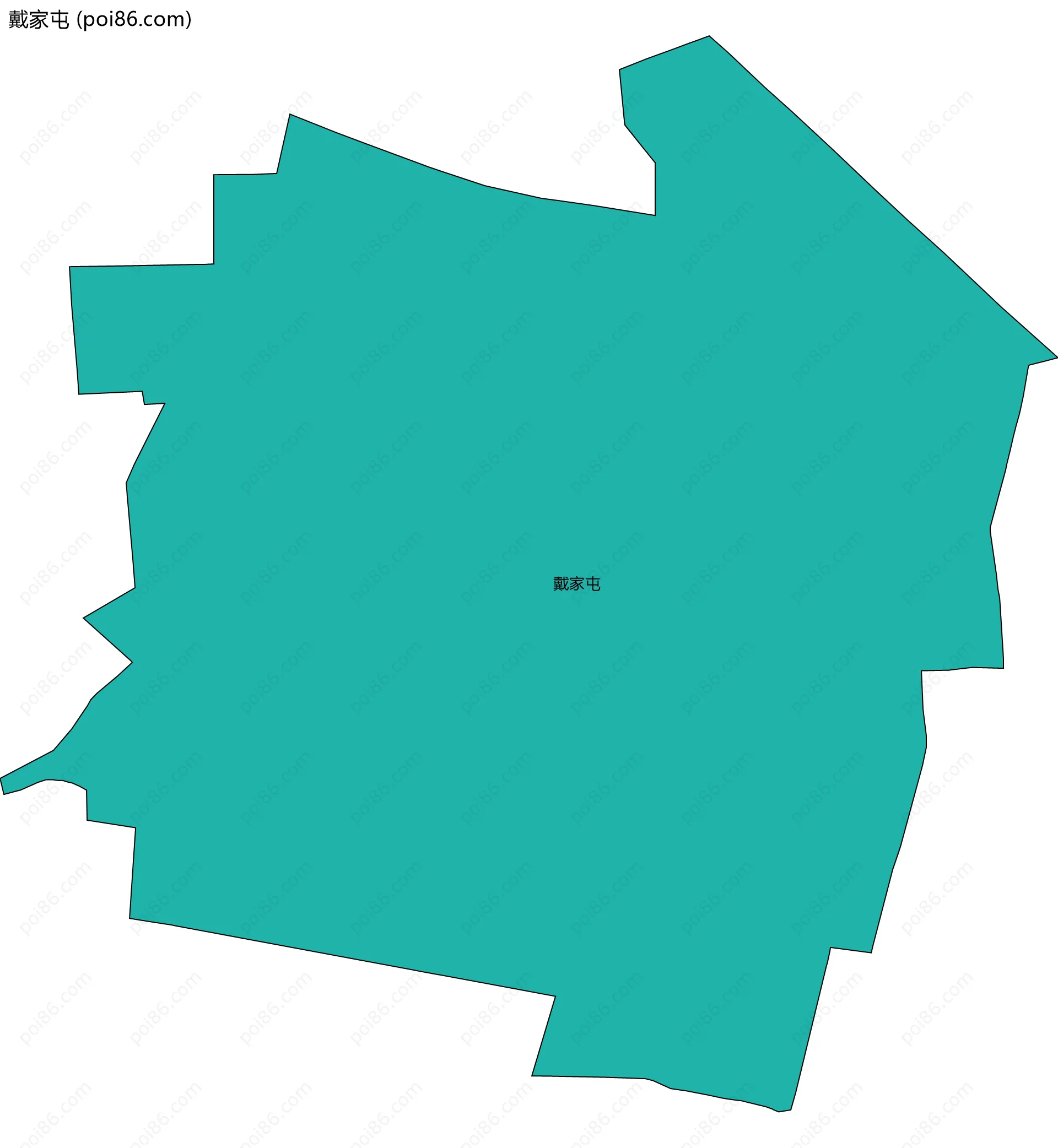 戴家屯边界地图